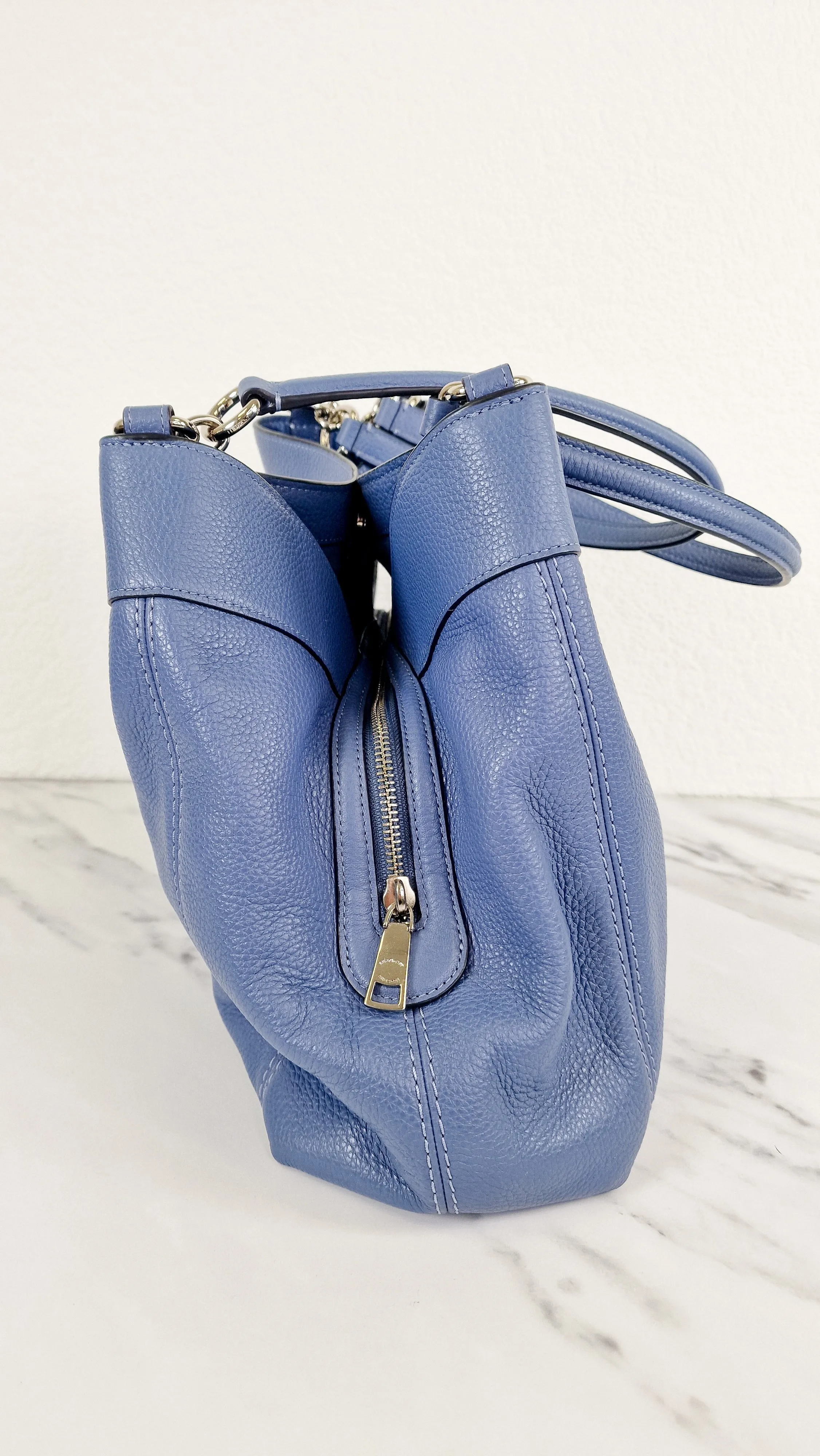 Coach Lexi Shoulder Bag in Blue Pebbled Leather - Coach F28997