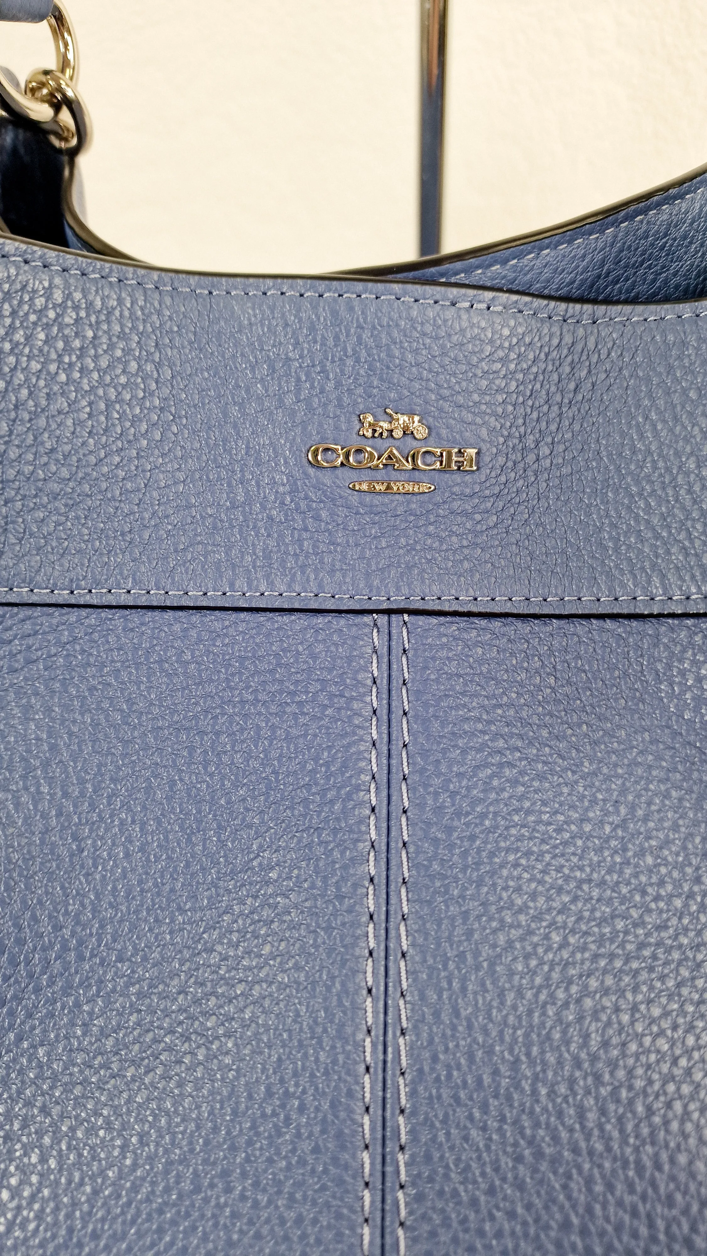 Coach Lexi Shoulder Bag in Blue Pebbled Leather - Coach F28997
