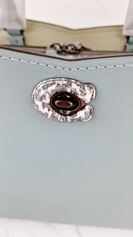 Coach Mason Carryall in Sage Pale Blue Green Smooth Leather & Snakeskin - Coach 38717