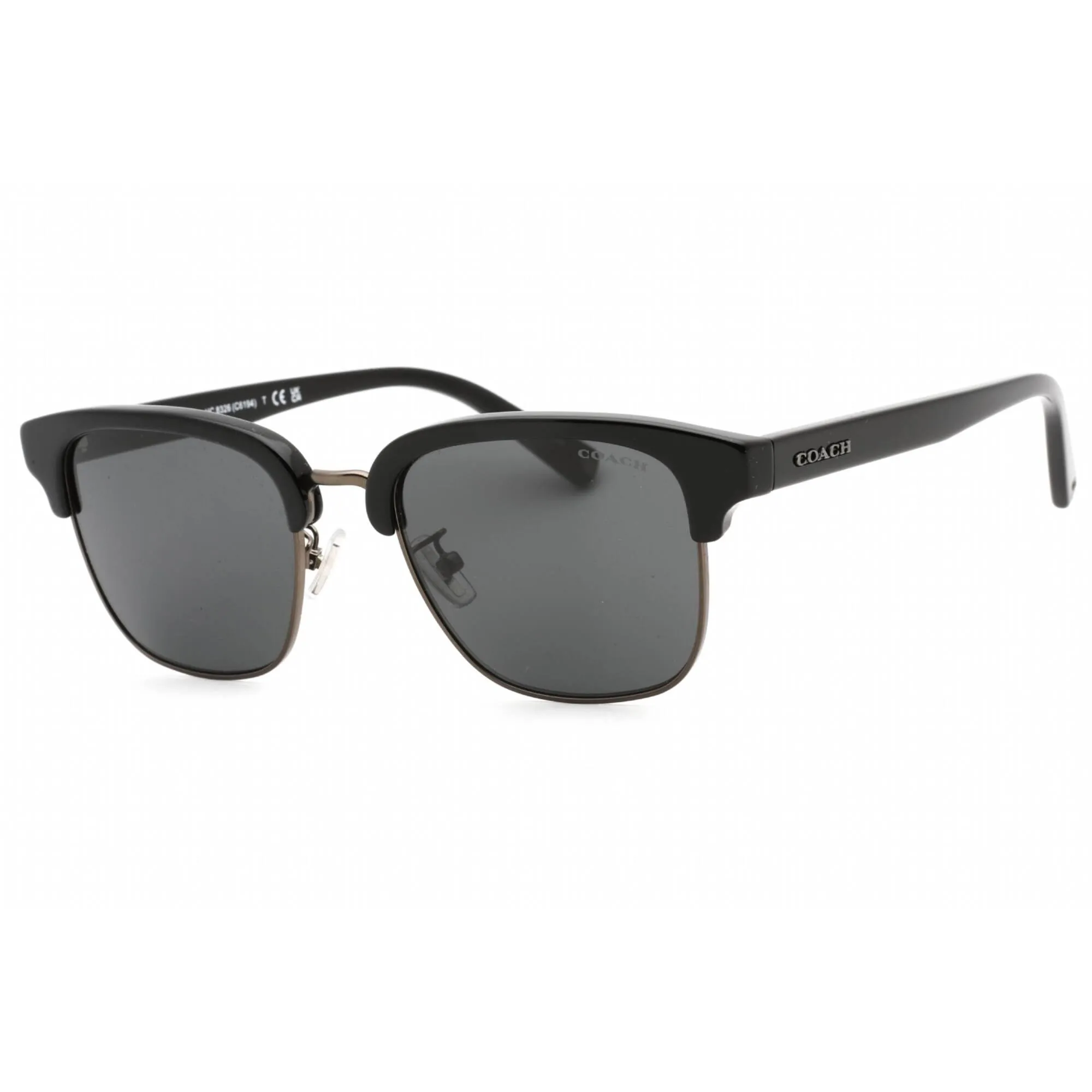 Coach Men's Sunglasses - Black Gunmetal Metal Rectangular Frame | 0HC8326 500287