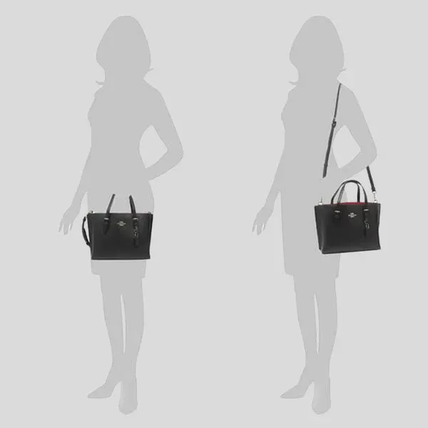 Coach Mollie Tote 25 Black True Red