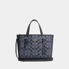 Coach Mollie Tote 25 In Signature Chambray in Denim Multi
