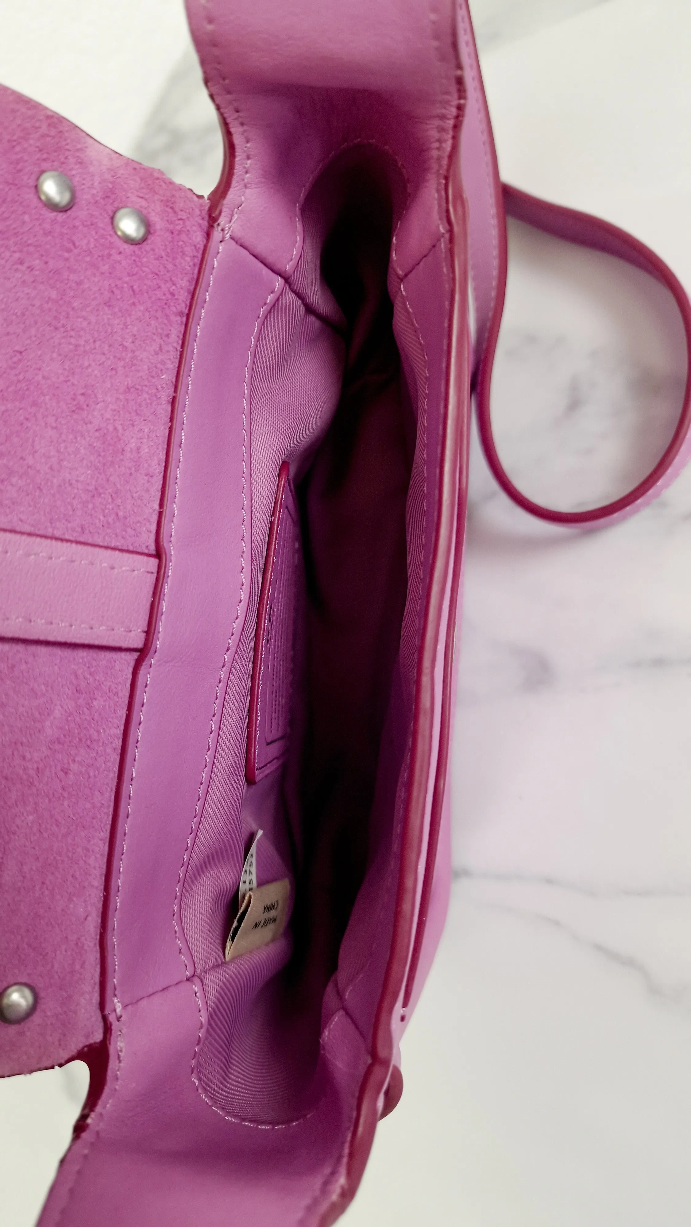Coach Rivets Dakotah 15 Crossbody Bag in Puce Purple Pink Smooth Calf Leather - Coach 35751
