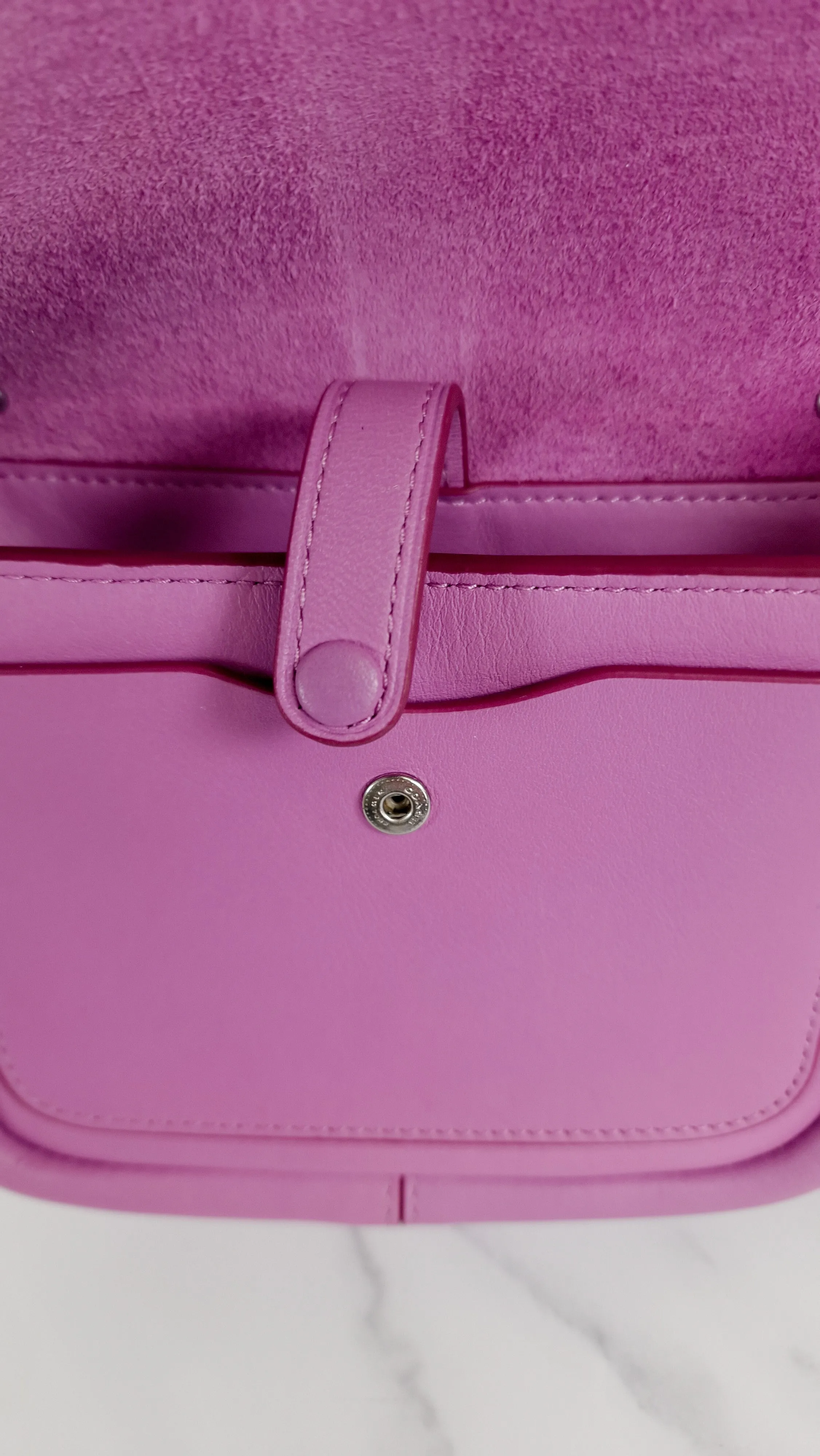 Coach Rivets Dakotah 15 Crossbody Bag in Puce Purple Pink Smooth Calf Leather - Coach 35751