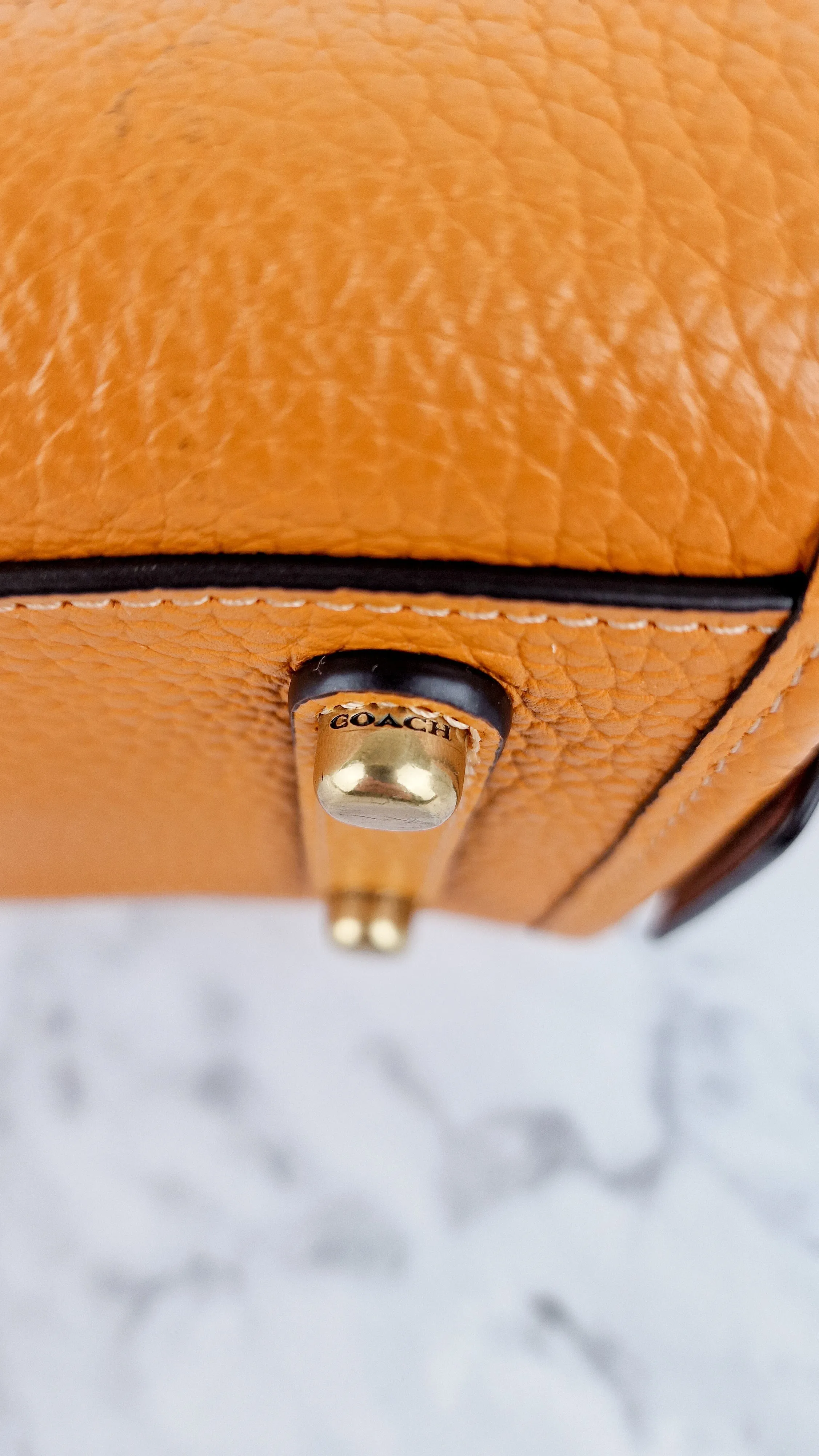 Coach Rogue 25 Colorblock Papaya Orange Leather & Suede - Handbag Crossbody Shoulder Bag - Coach C5575