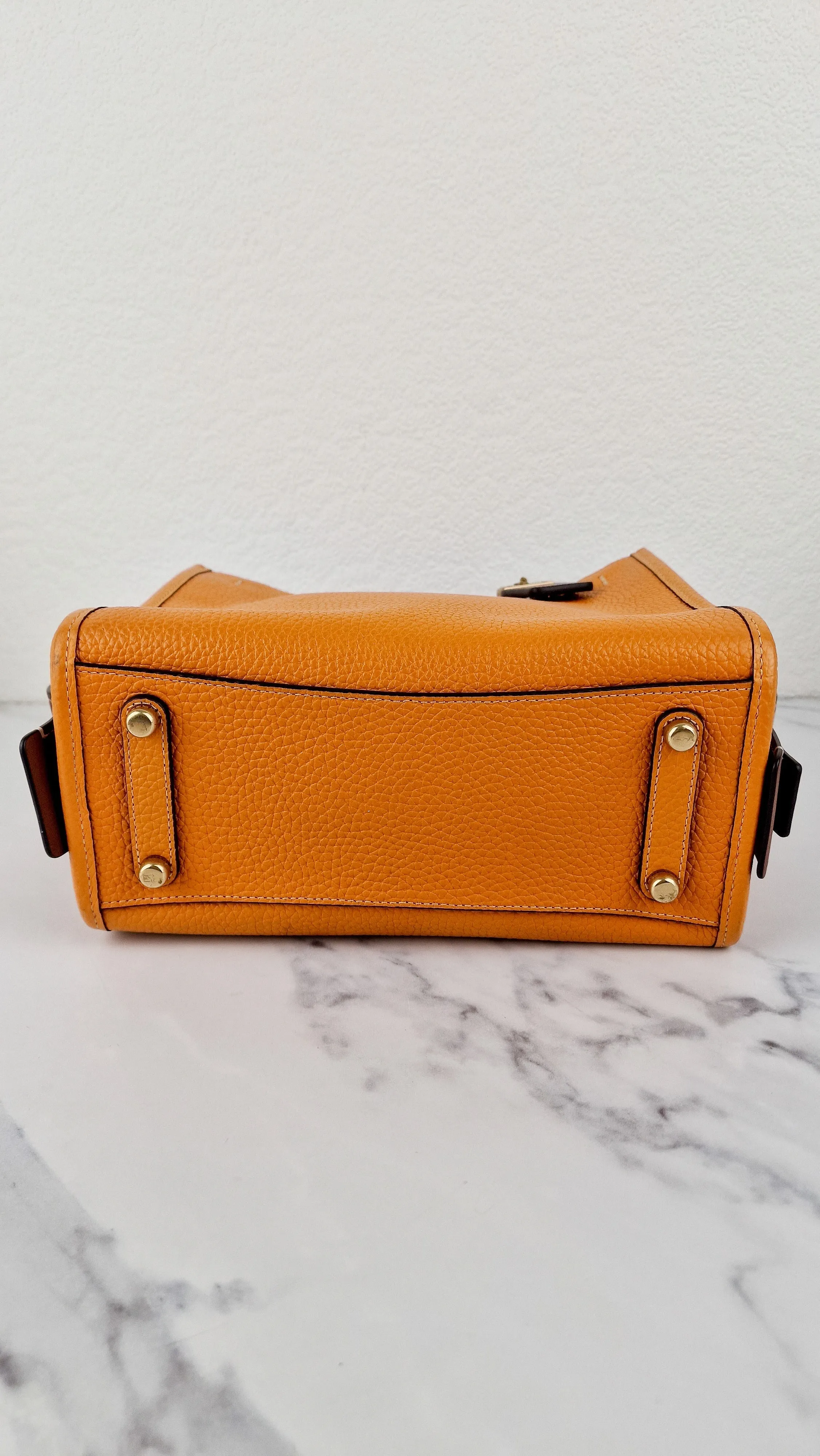 Coach Rogue 25 Colorblock Papaya Orange Leather & Suede - Handbag Crossbody Shoulder Bag - Coach C5575