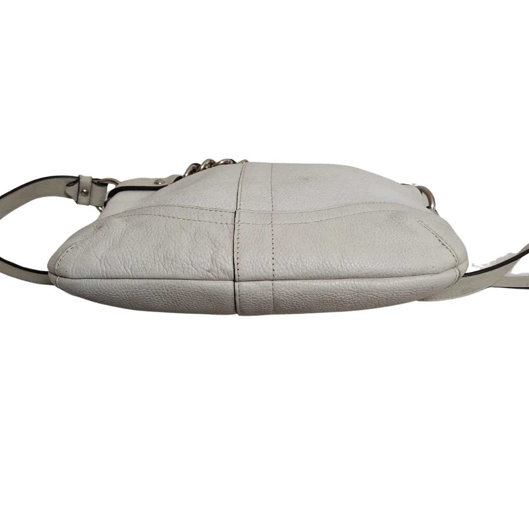Coach White Leather Vintage Shoulder Bag | Pre Loved |