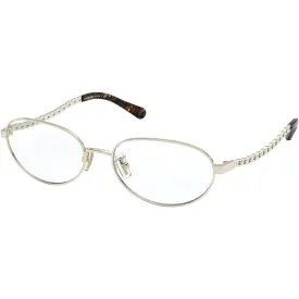 Coach Women's Eyeglasses - Light Gold Metal Oval Frame, 52 mm | COACH 0HC5114 9356