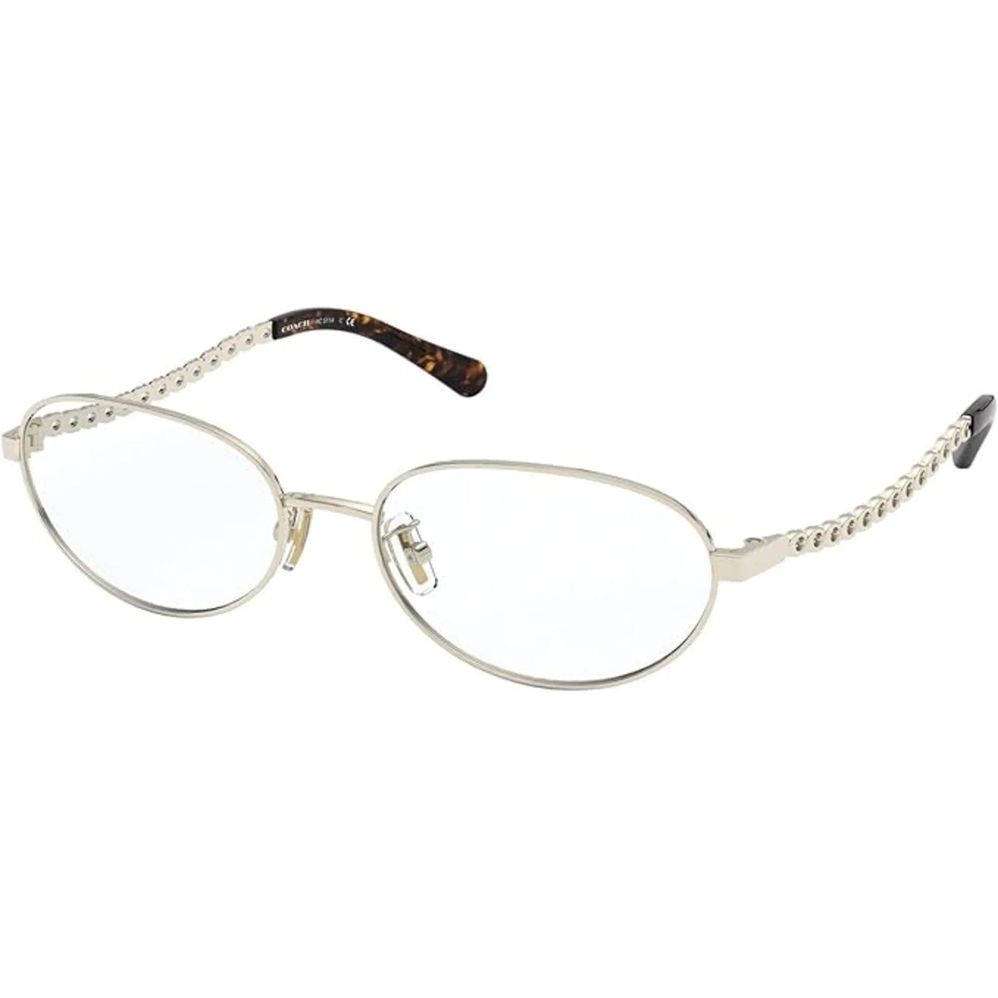 Coach Women's Eyeglasses - Light Gold Metal Oval Frame, 52 mm | COACH 0HC5114 9356