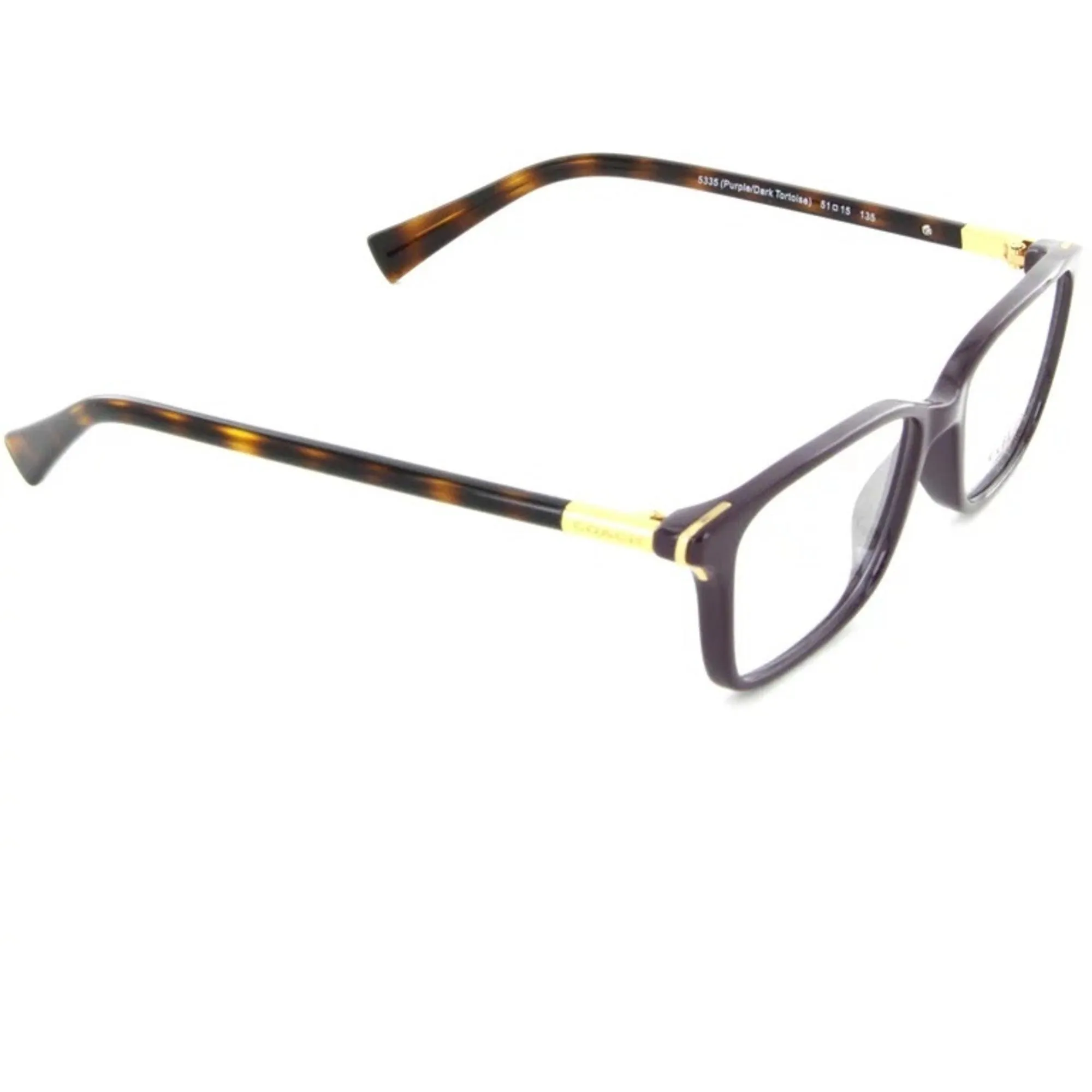 Coach Women's Eyeglasses - Purple/Dark Tortoise Rectangular Frame | 0HC6077 5335