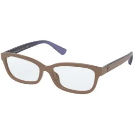 Coach Women's Eyeglasses - Taupe Plastic Rectangular, 52 mm | COACH 0HC6147U 5589