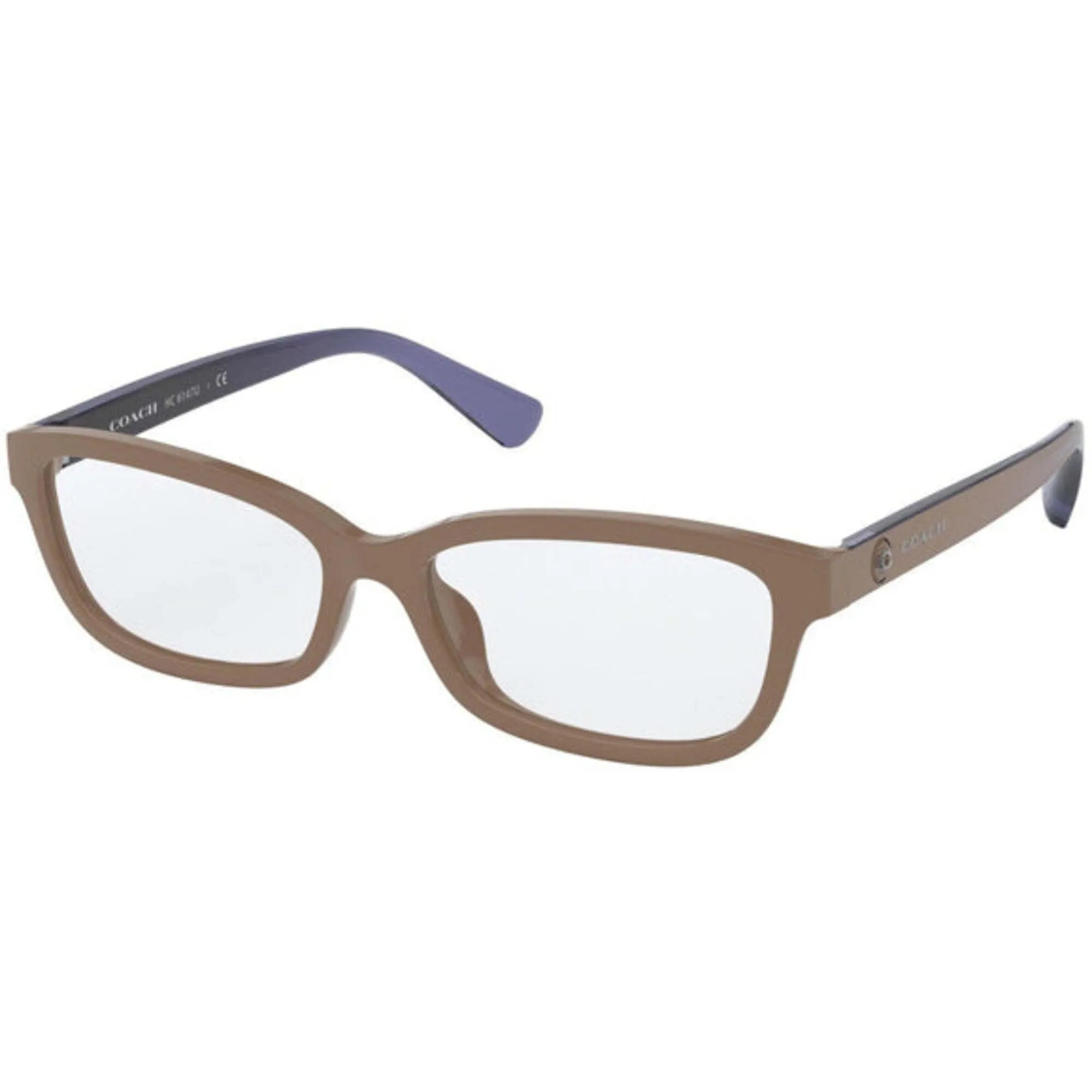 Coach Women's Eyeglasses - Taupe Plastic Rectangular, 52 mm | COACH 0HC6147U 5589