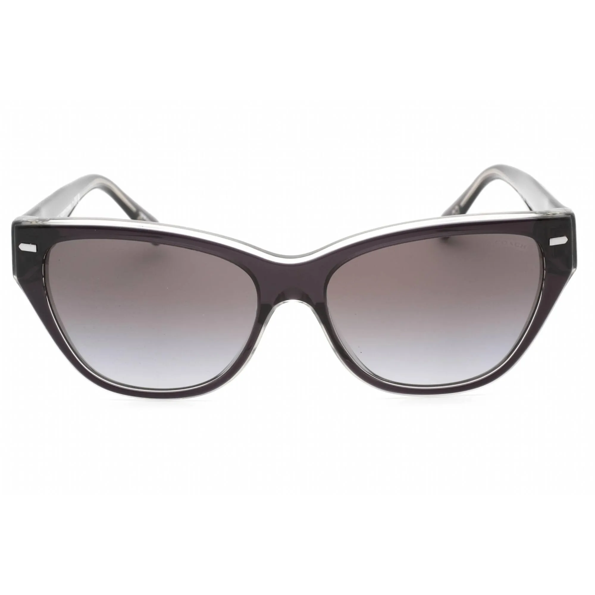 Coach Women's Sunglasses - Transparent Dark Grey Plastic Full Rim | 0HC8370F 57458G