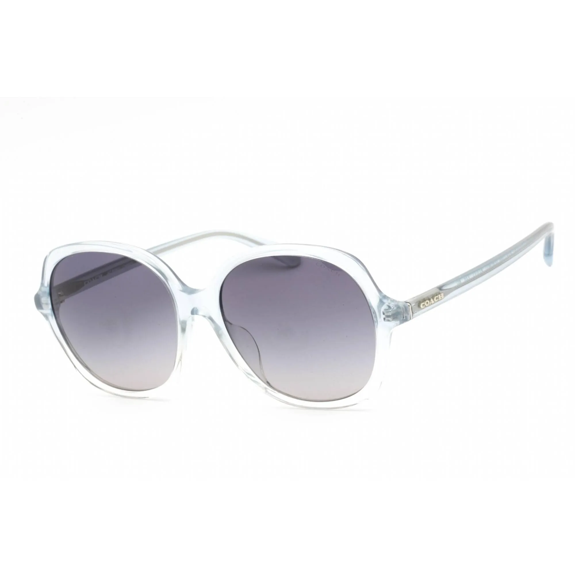 Coach Women's Sunglasses - Transparent Faded Blue Plastic Round | 0HC8360U 573735