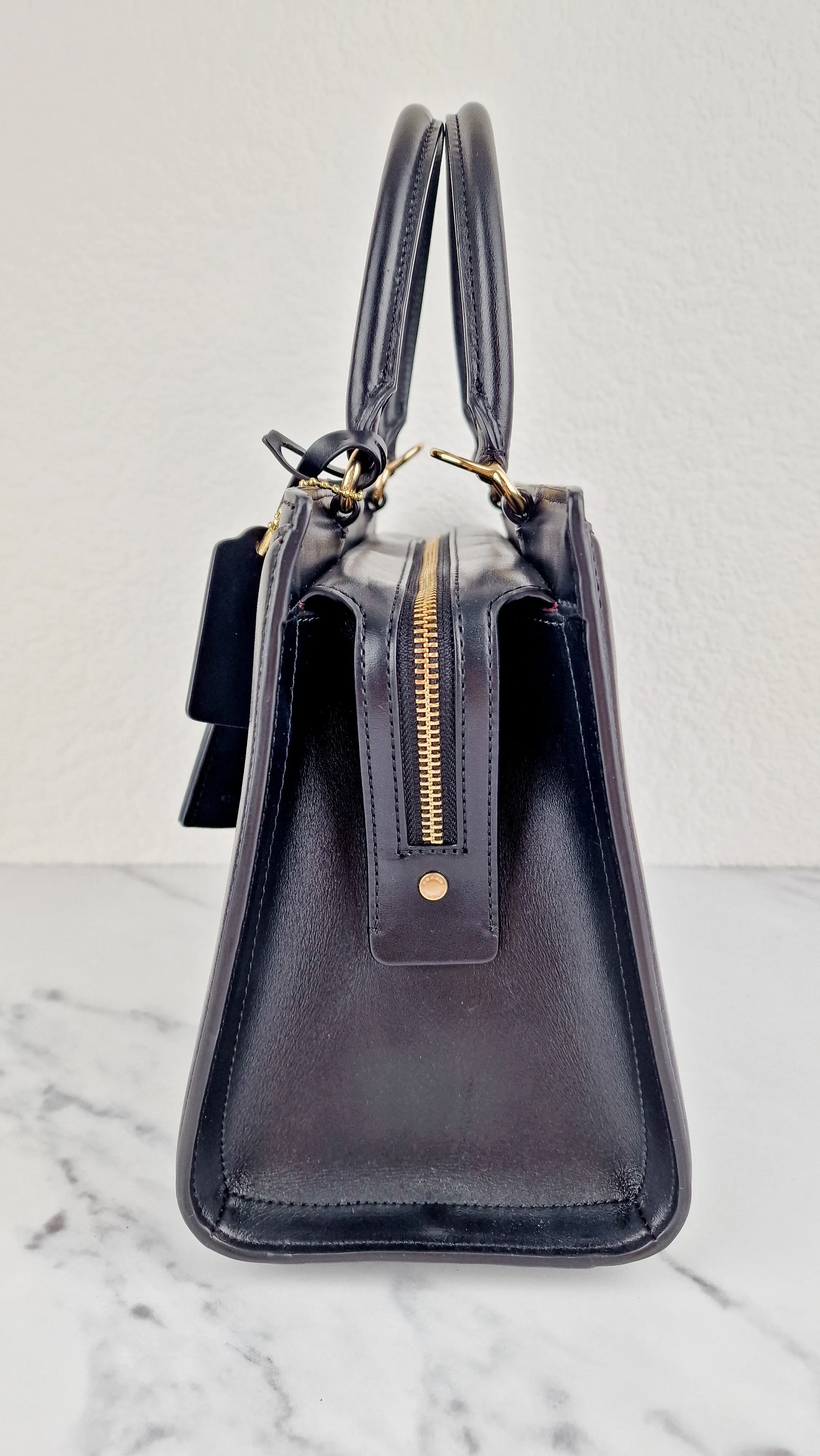Coach Zoe Carryall Handbag in Smooth Black Leather - Coach F49500