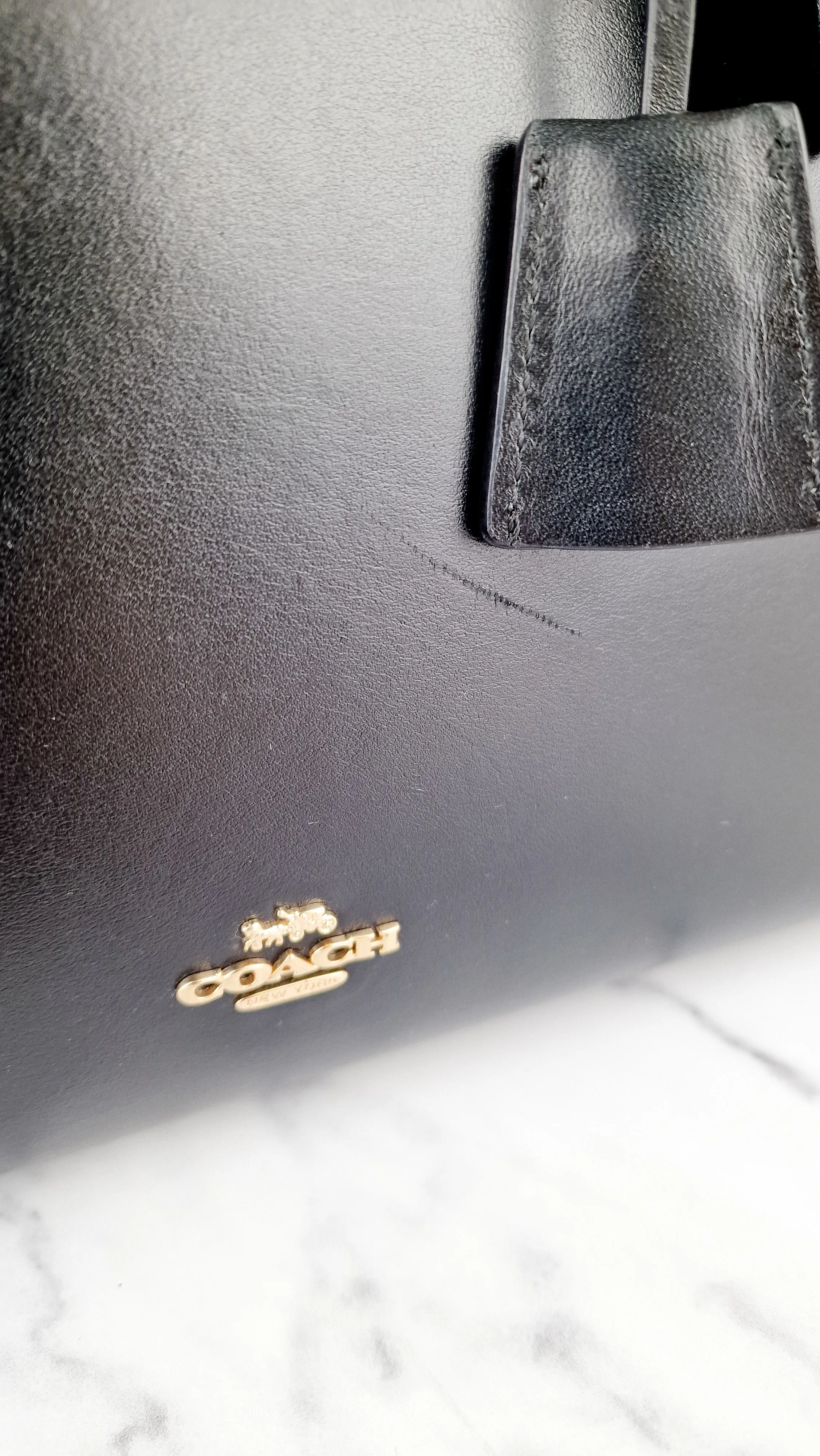 Coach Zoe Carryall Handbag in Smooth Black Leather - Coach F49500