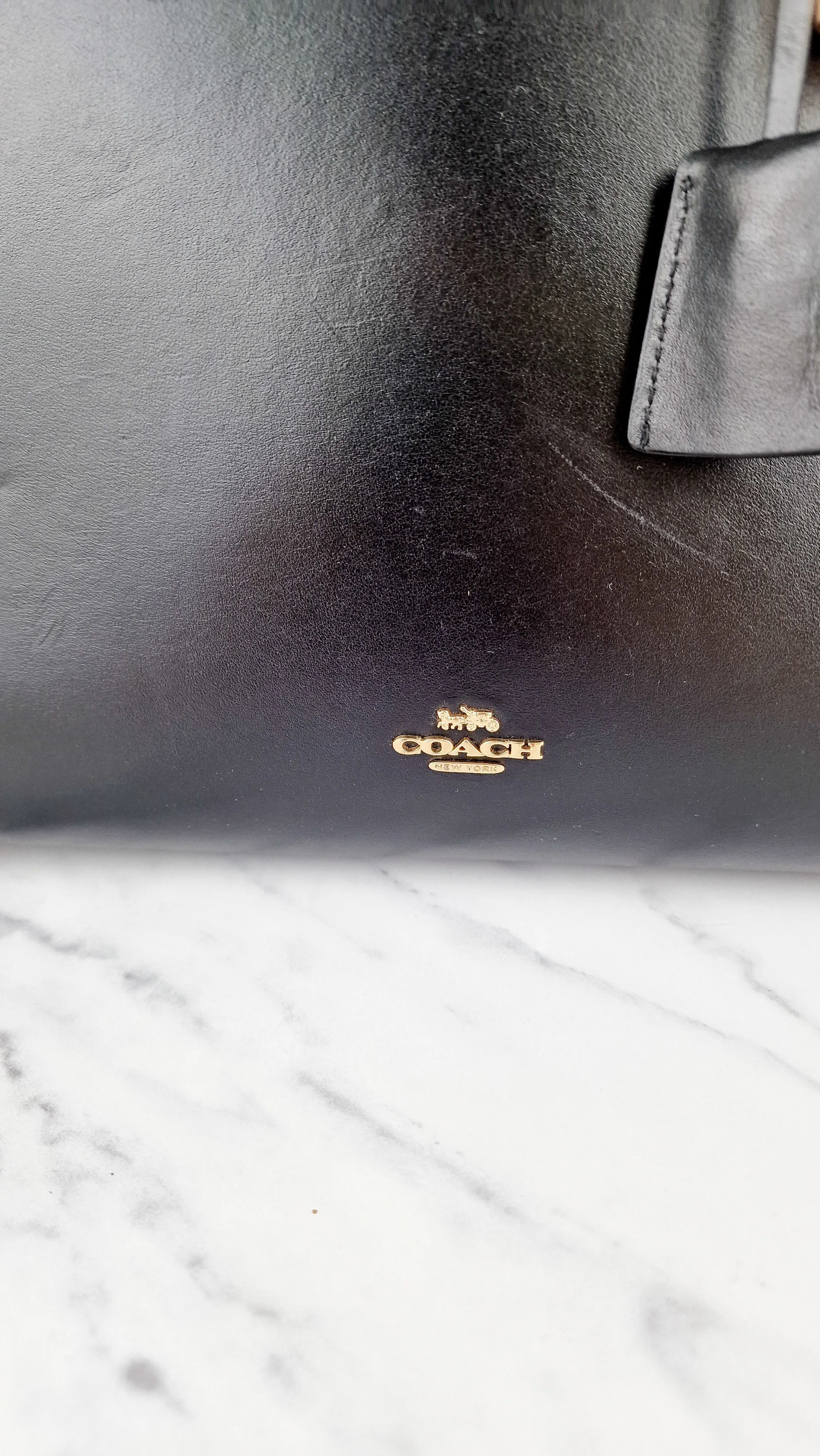 Coach Zoe Carryall Handbag in Smooth Black Leather - Coach F49500
