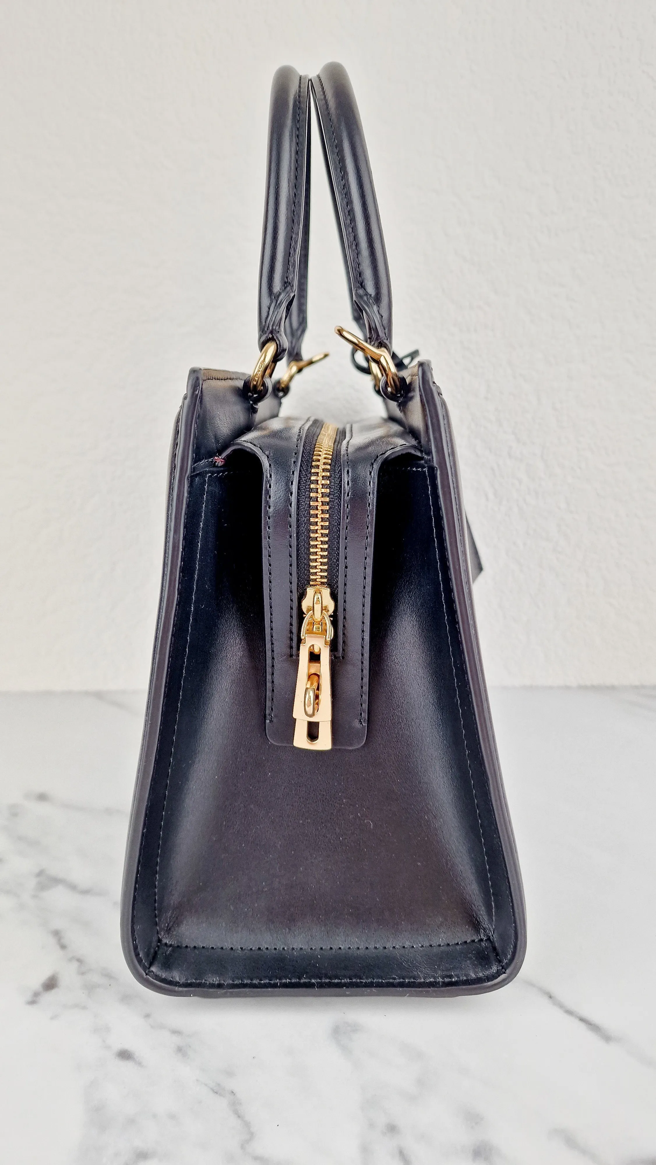 Coach Zoe Carryall Handbag in Smooth Black Leather - Coach F49500