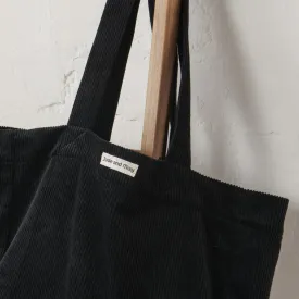 Cord Tote Bag in Black