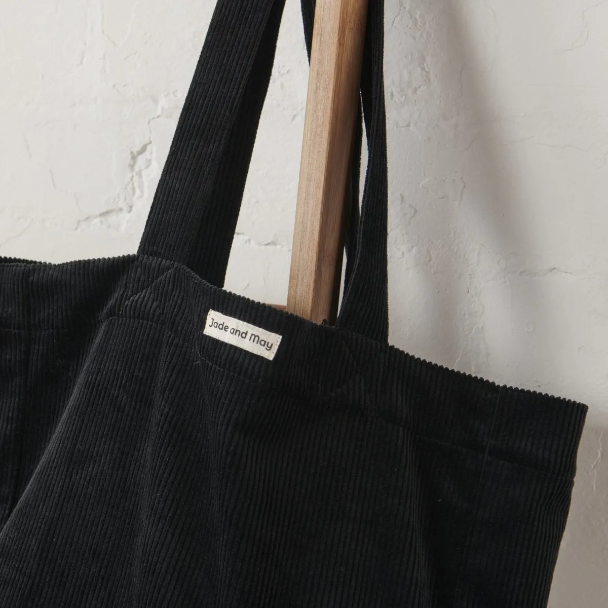 Cord Tote Bag in Black