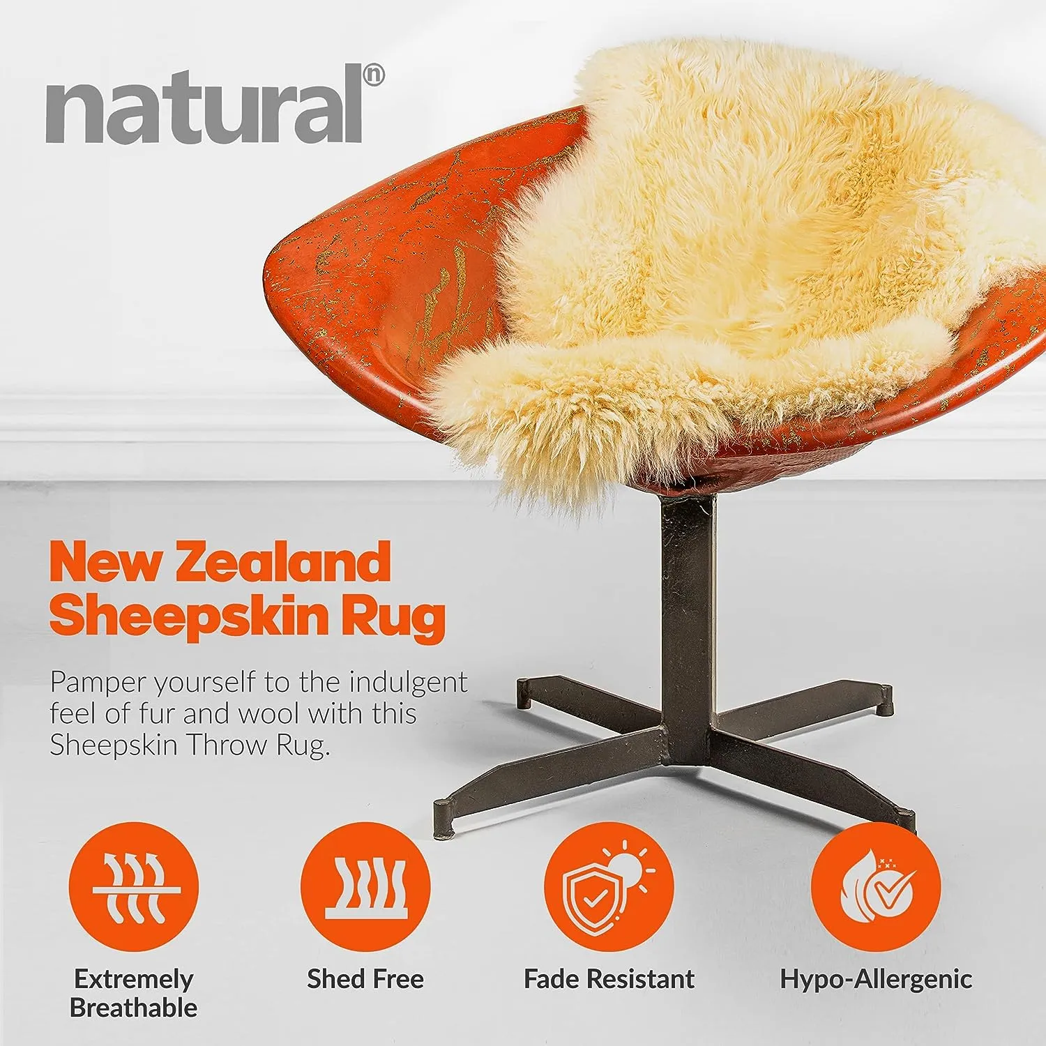 Cream Icelandic Genuine Sheepskin Rug