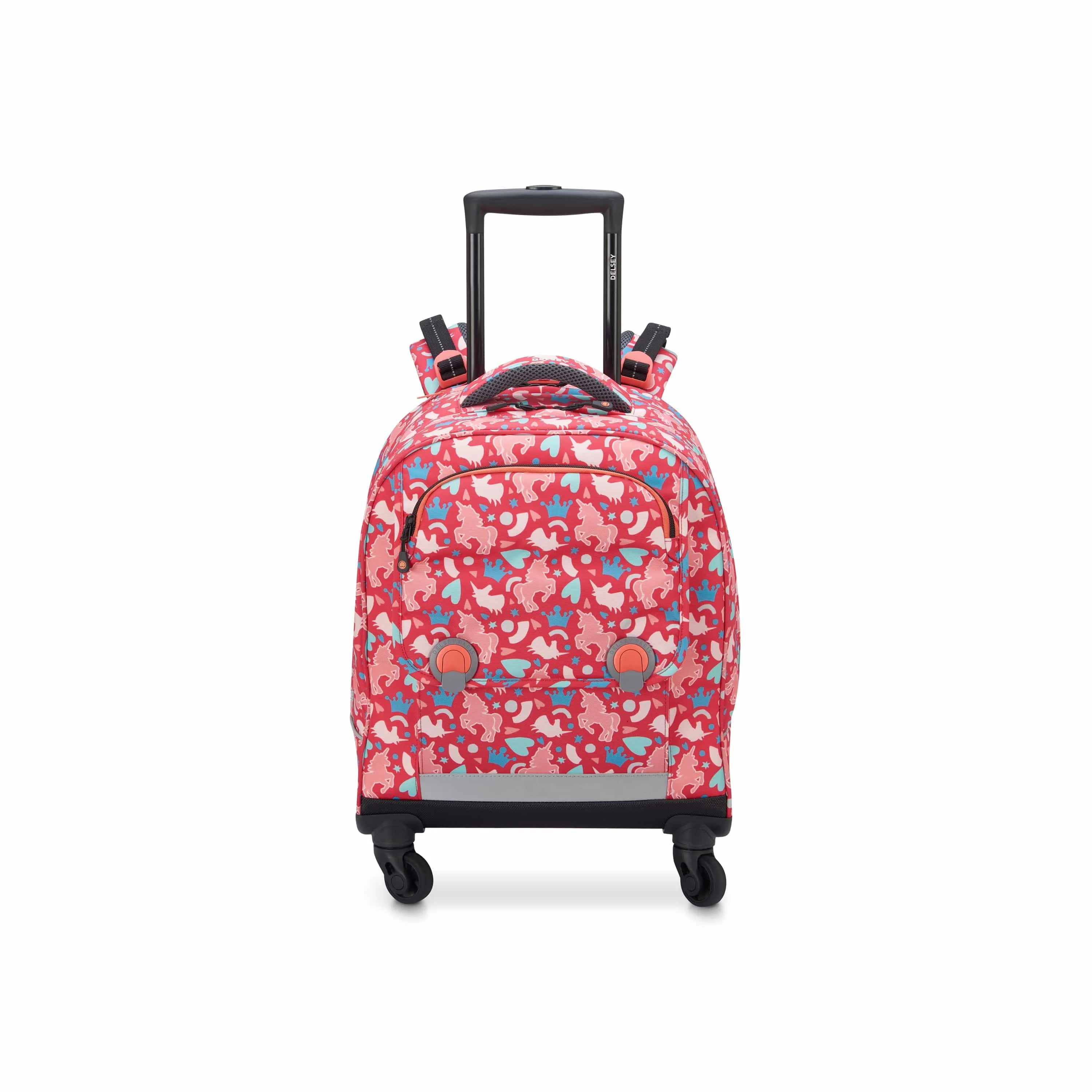 Delsey BTS 2022 Vertical Wheeled School Bags Pink Printing