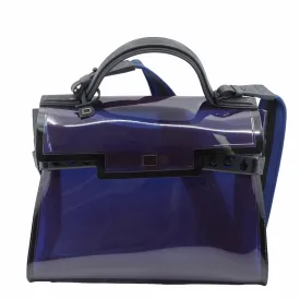Delvaux Tempete  PVC Dark Night Satchel Navy De Prusse