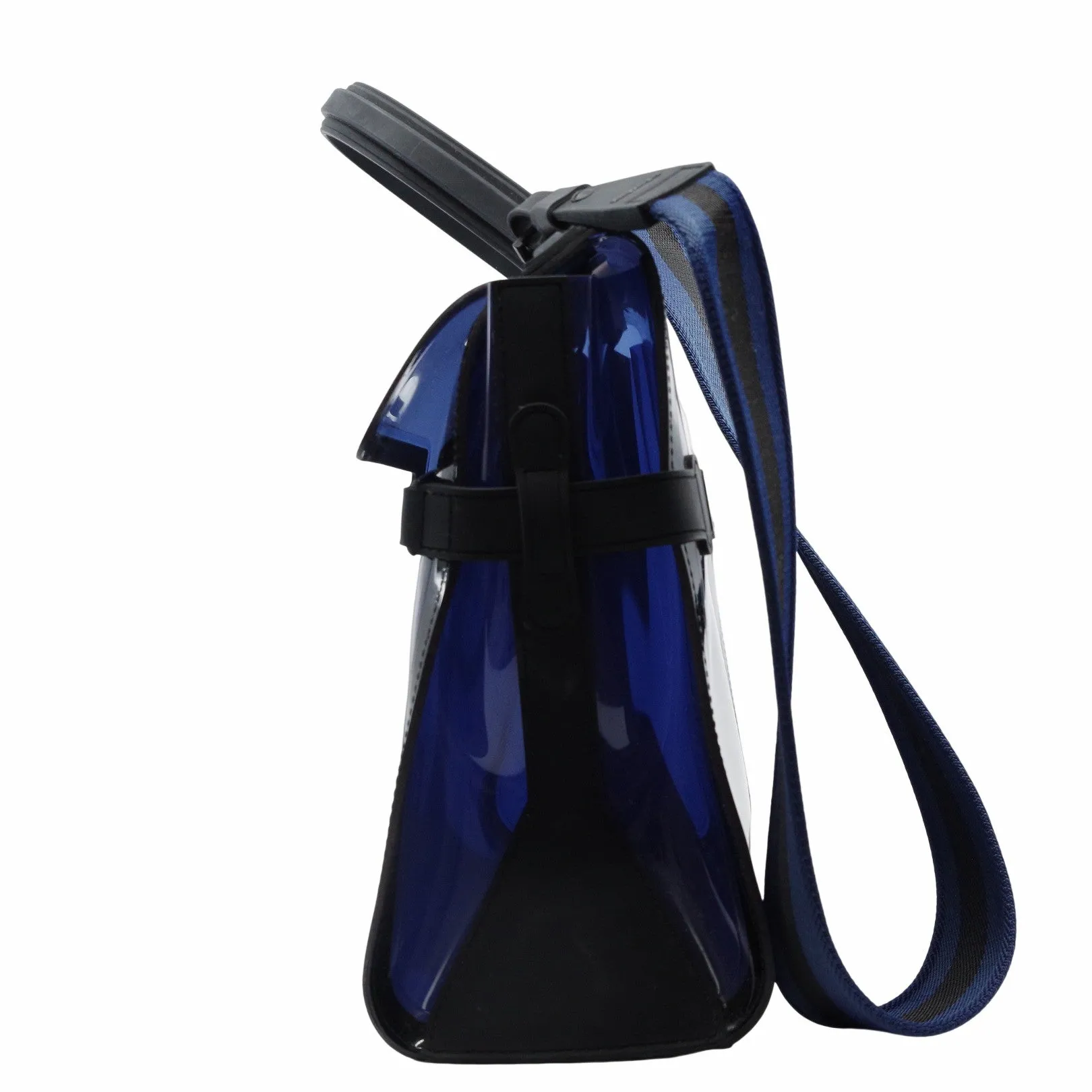 Delvaux Tempete  PVC Dark Night Satchel Navy De Prusse