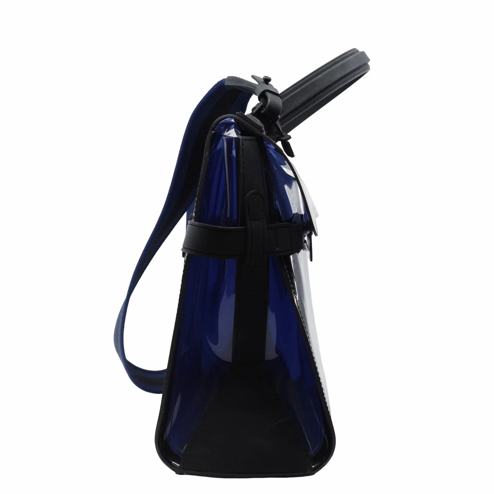 Delvaux Tempete  PVC Dark Night Satchel Navy De Prusse