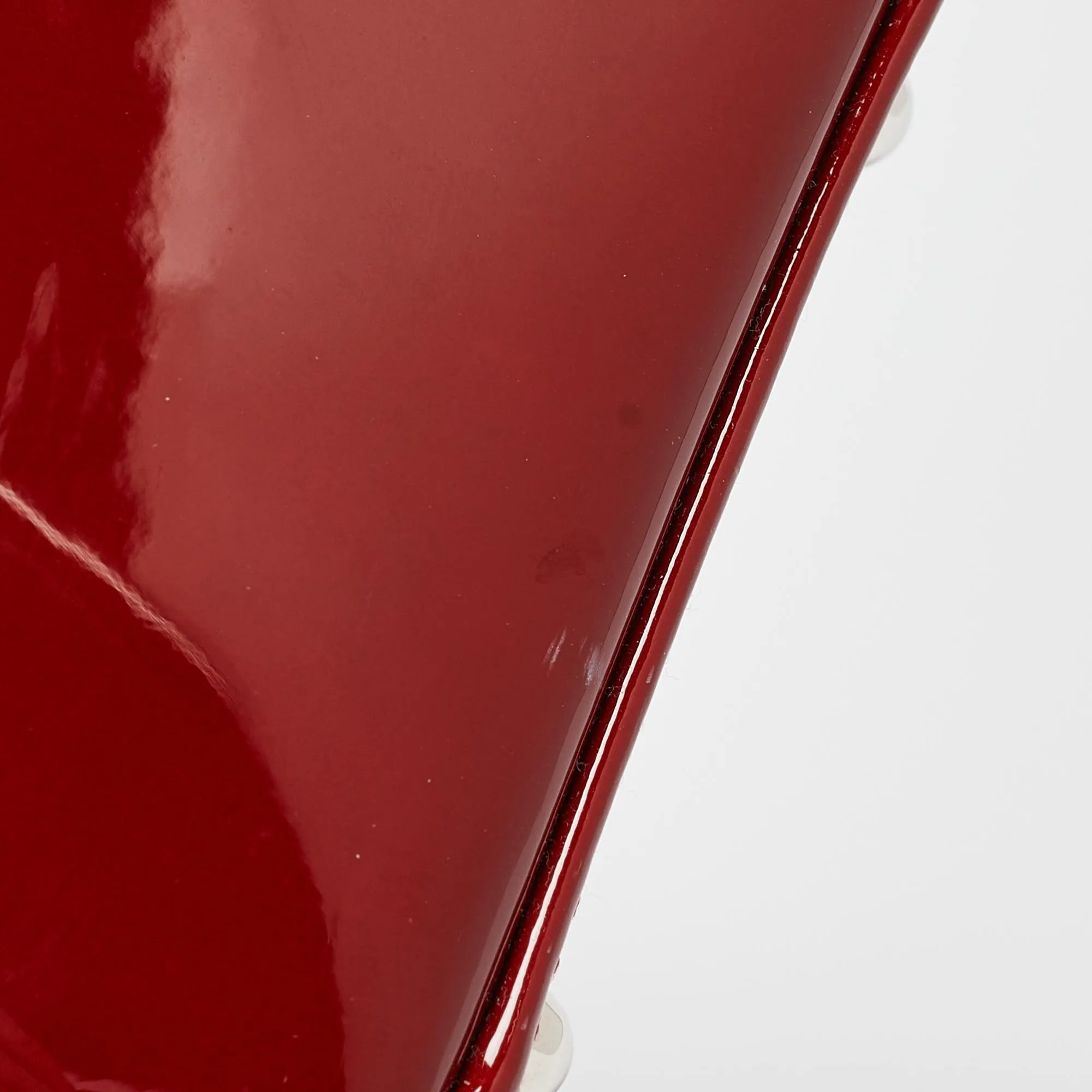 DIOR Red Cannage Patent Leather Large Lady  Tote