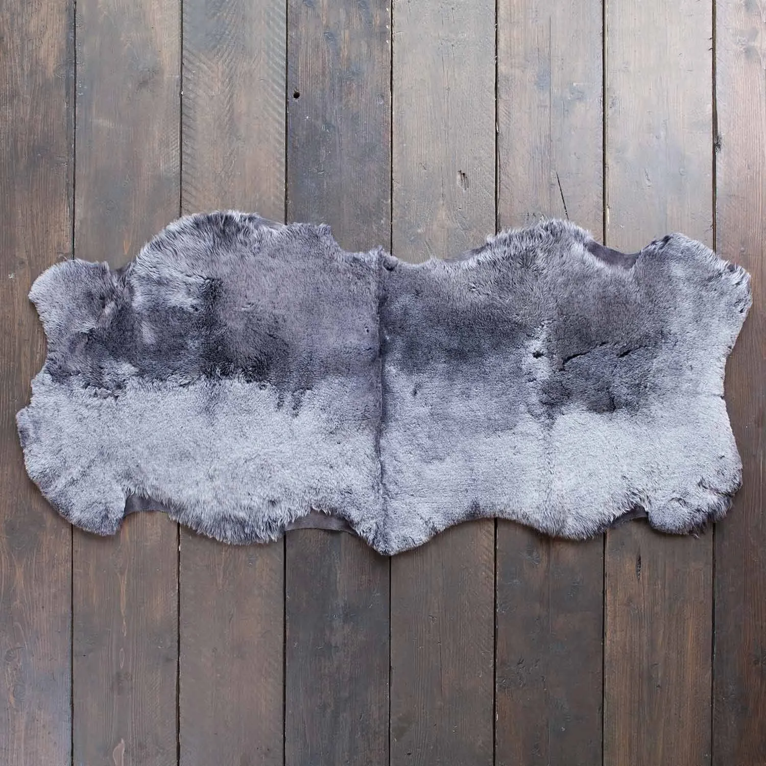 Double Shearling Throw in Graphite