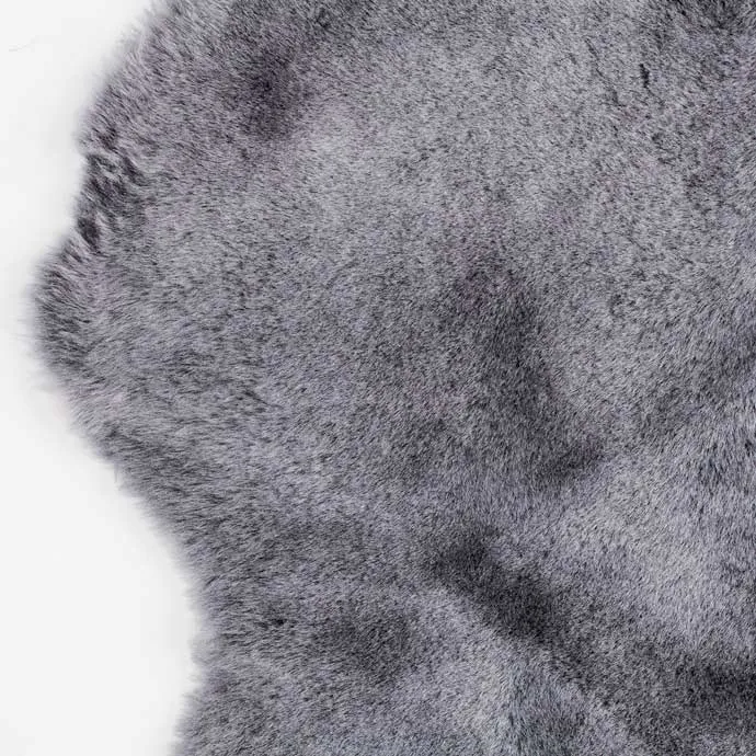 Double Shearling Throw in Graphite