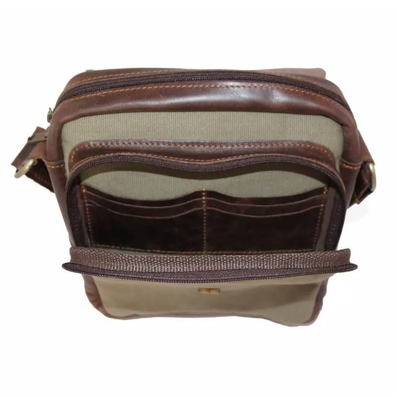 East Coast Leather & Canvas Messenger Bag