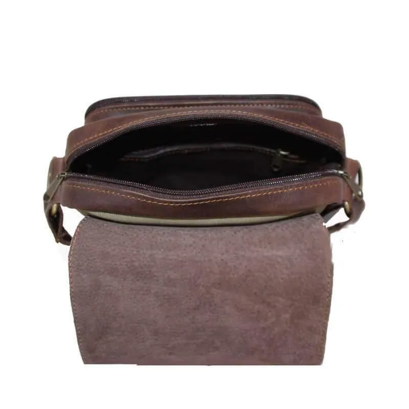 East Coast Leather & Canvas Messenger Bag