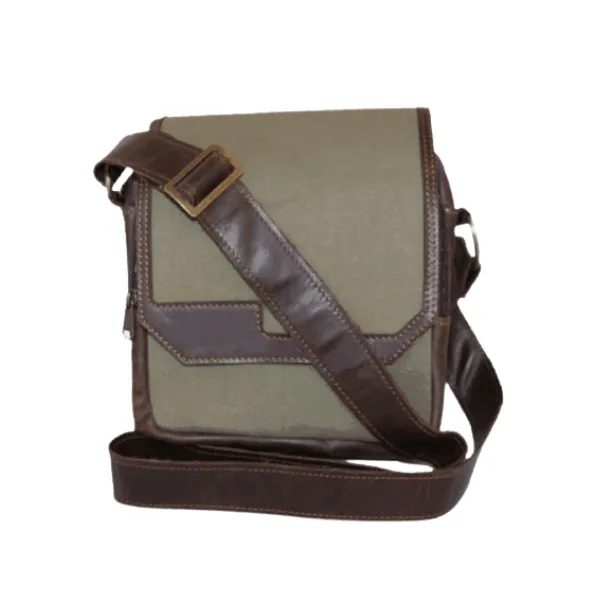 East Coast Leather & Canvas Messenger Bag