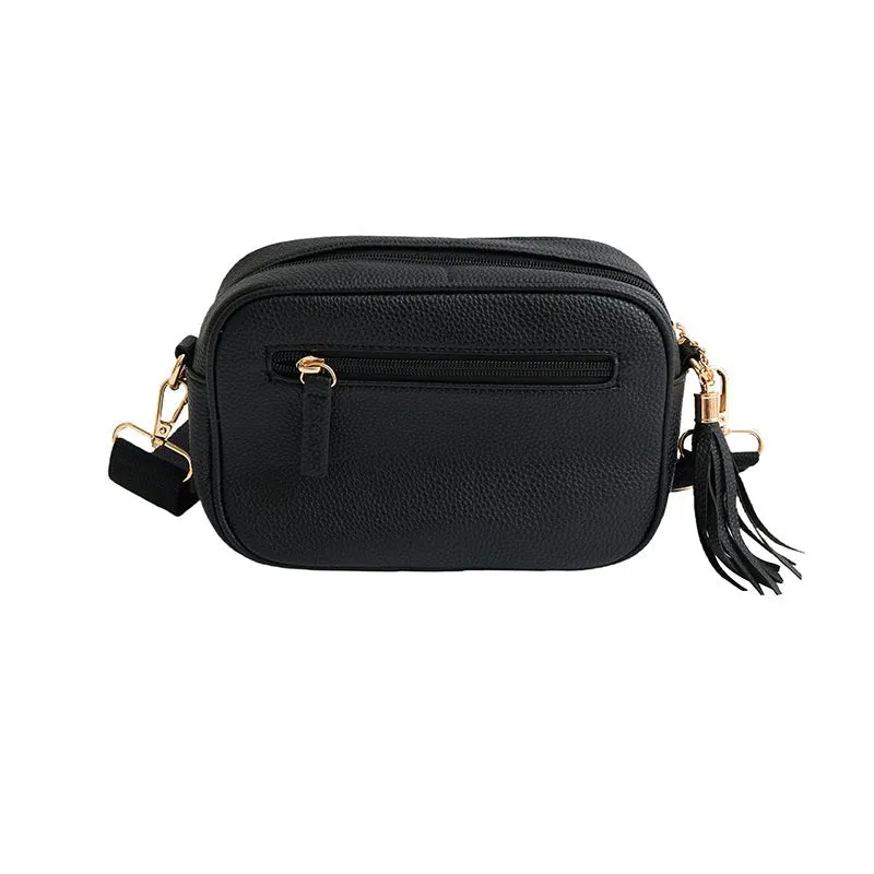 Escape Crossbody Rafia Weave Bag | Brown & Black