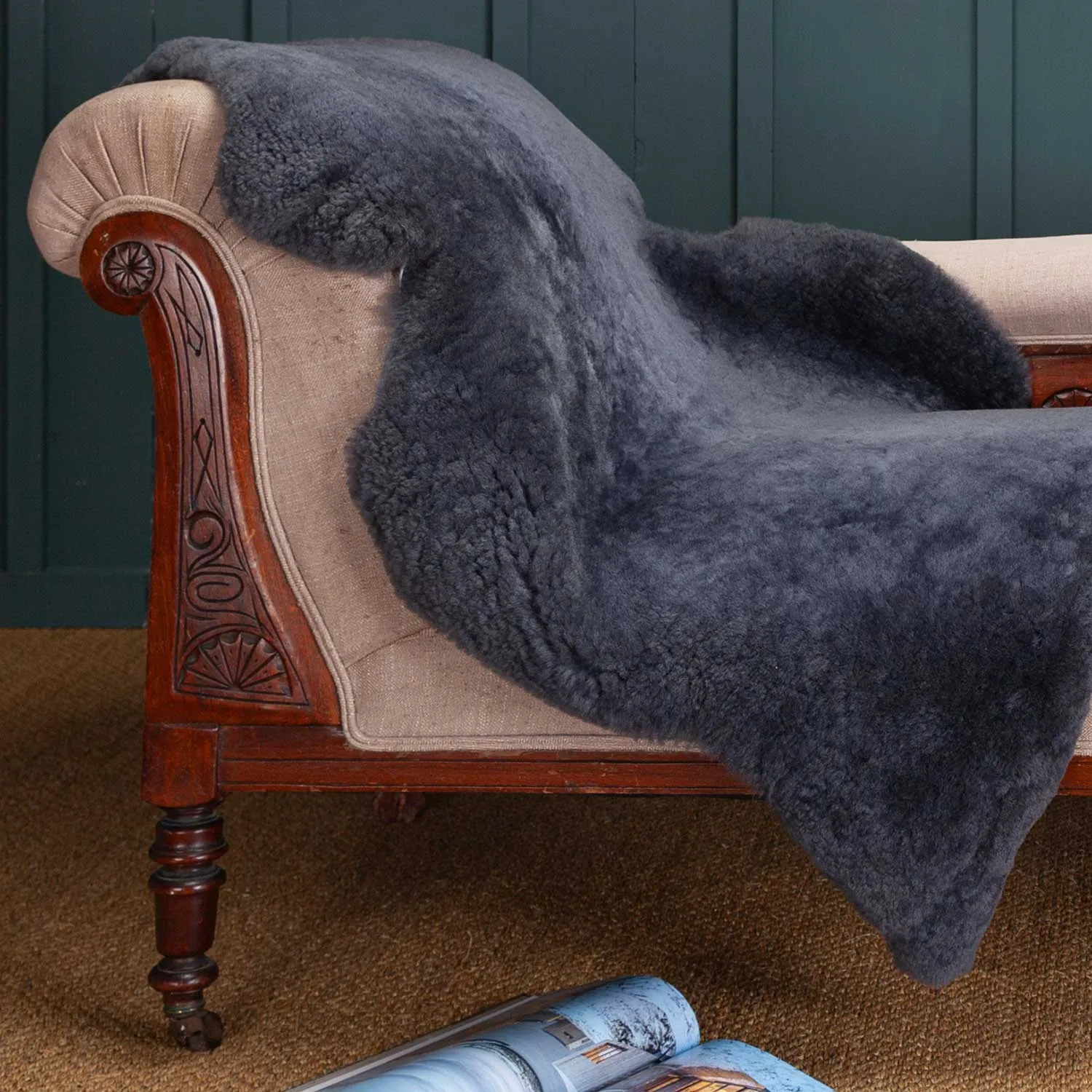 Exclusive Sheepskin Throw Silver