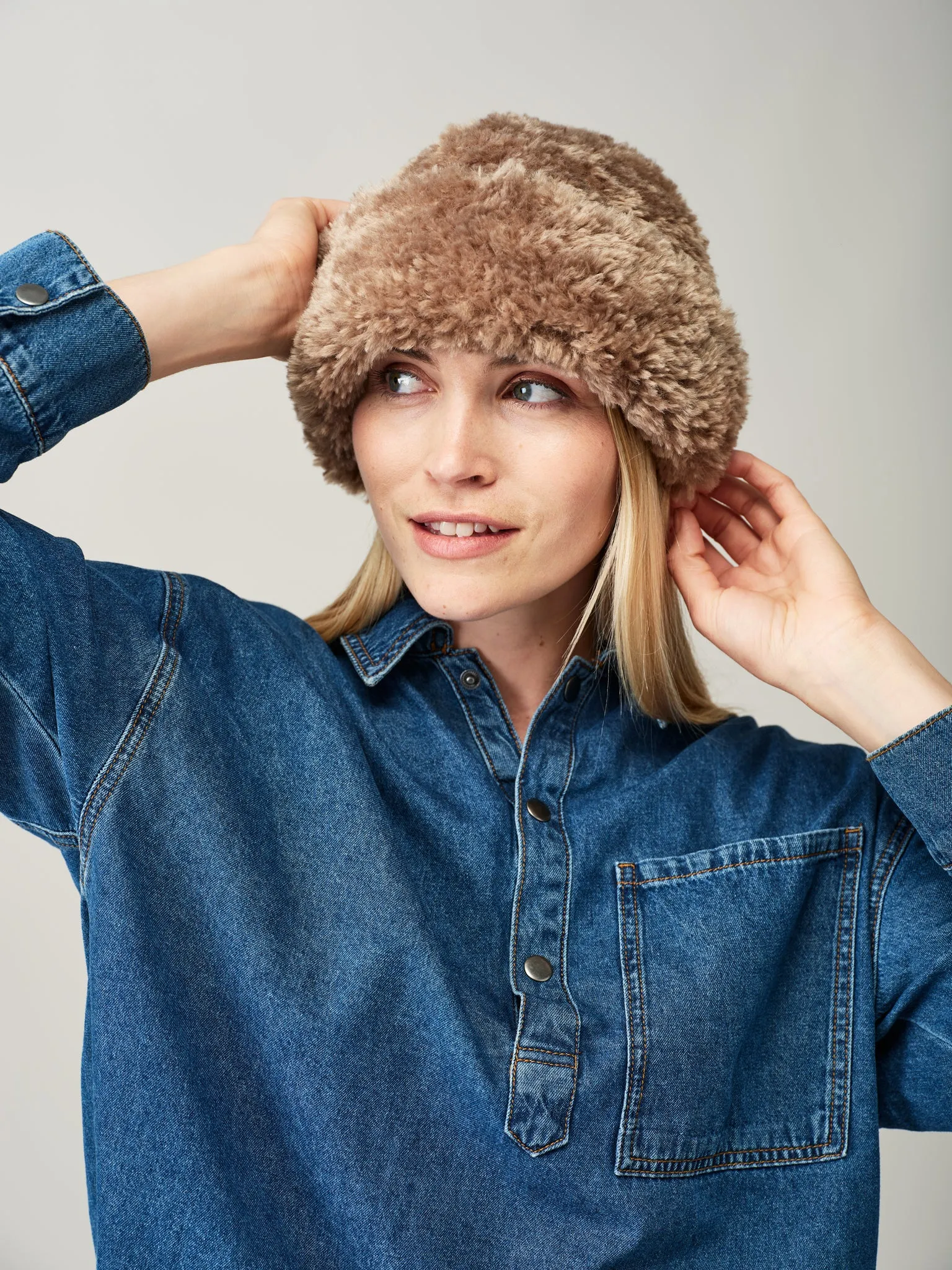 Faux Sheepskin Sherpa Hat