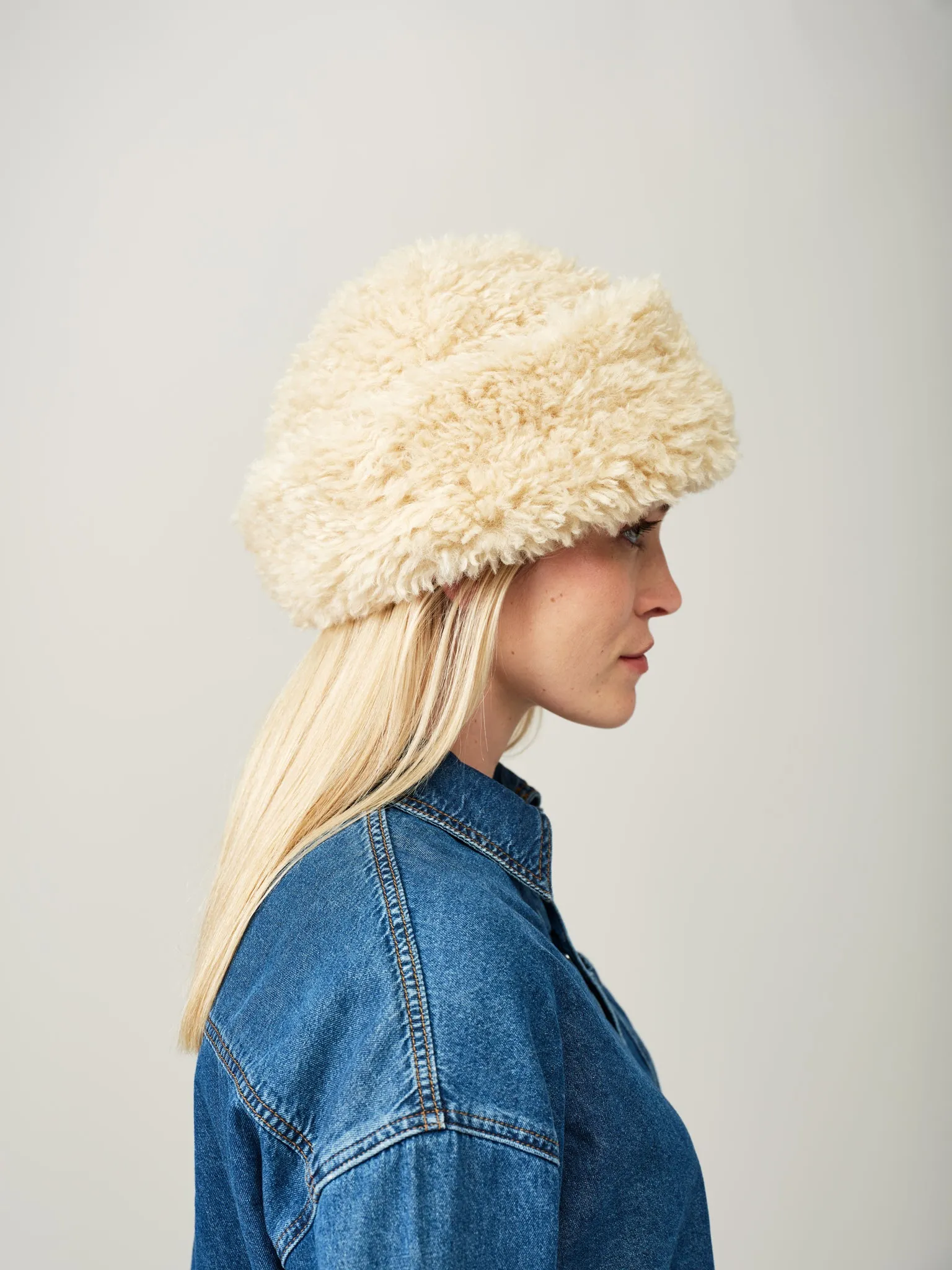 Faux Sheepskin Sherpa Hat