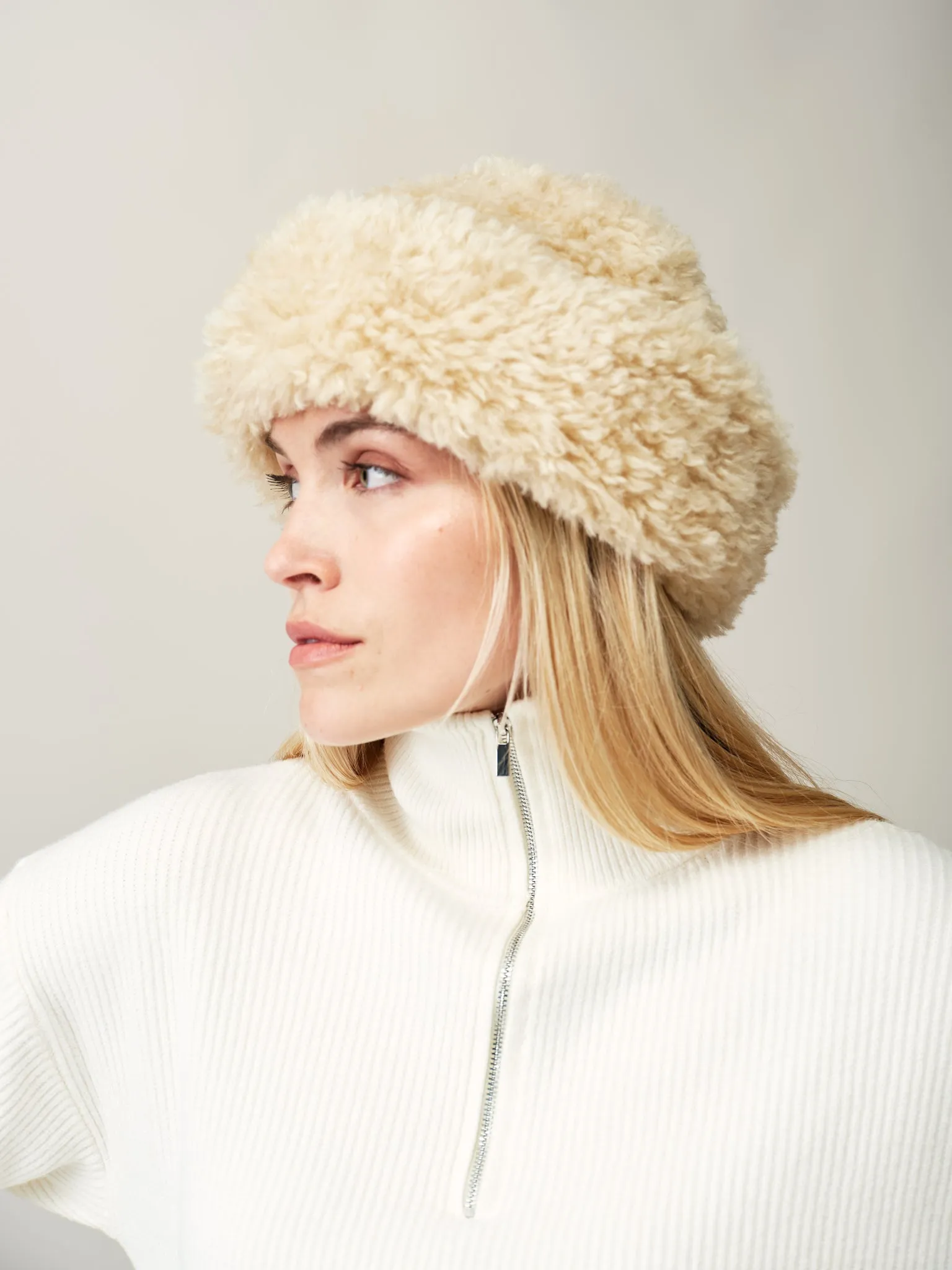 Faux Sheepskin Sherpa Hat