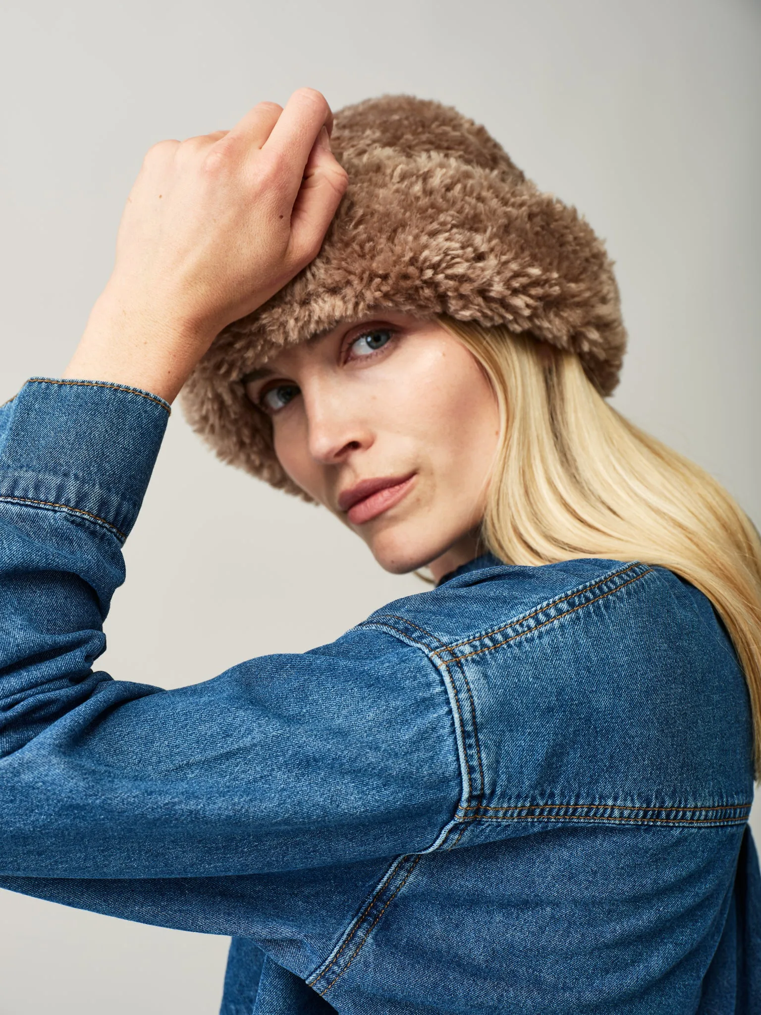 Faux Sheepskin Sherpa Hat