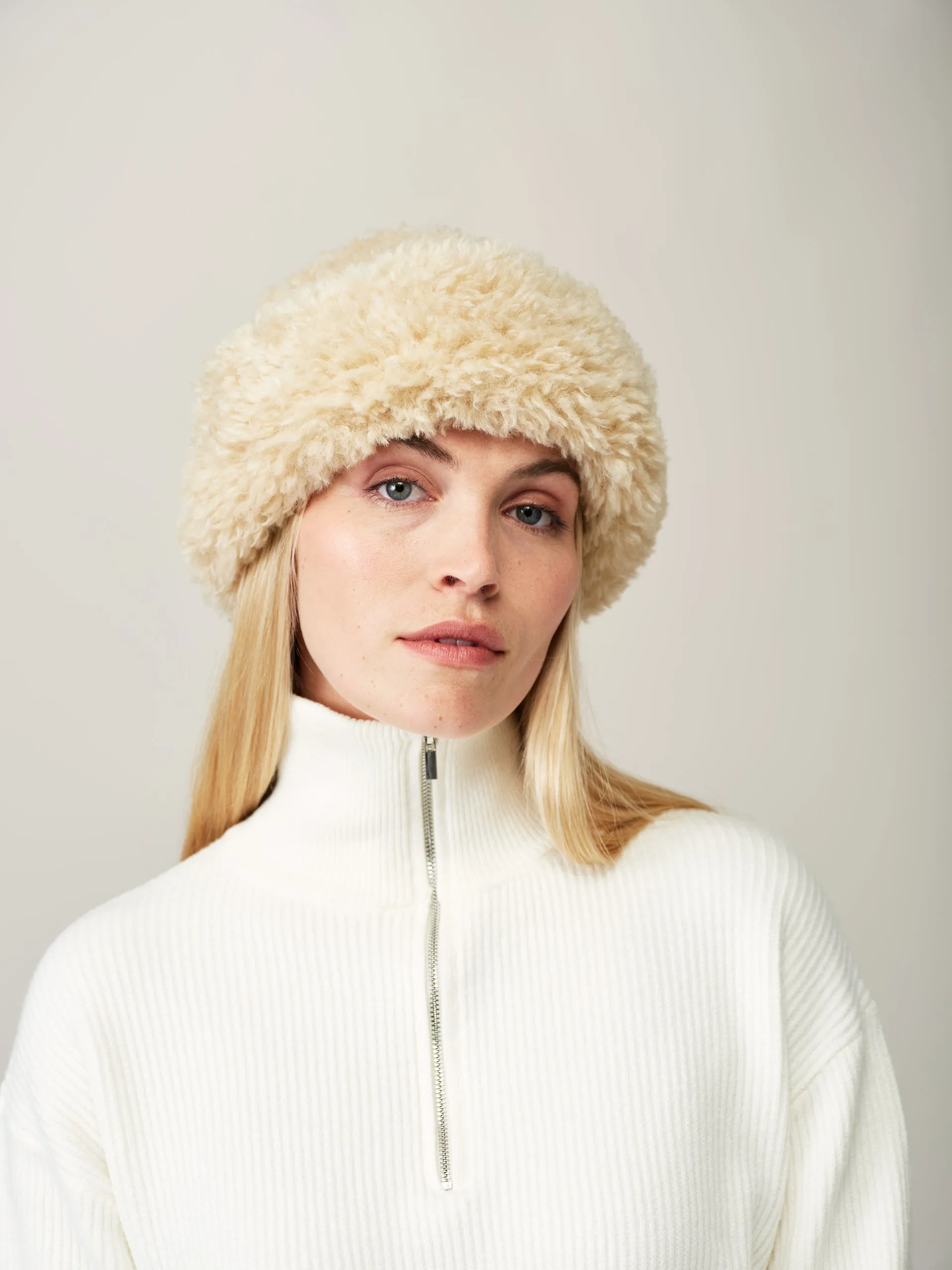 Faux Sheepskin Sherpa Hat
