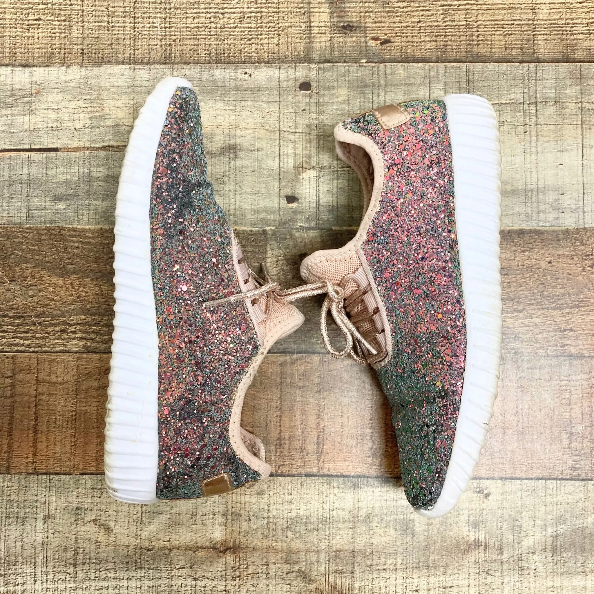 Forever Multicolor Glitter Slip On Sneakers- Size 7 (see notes)