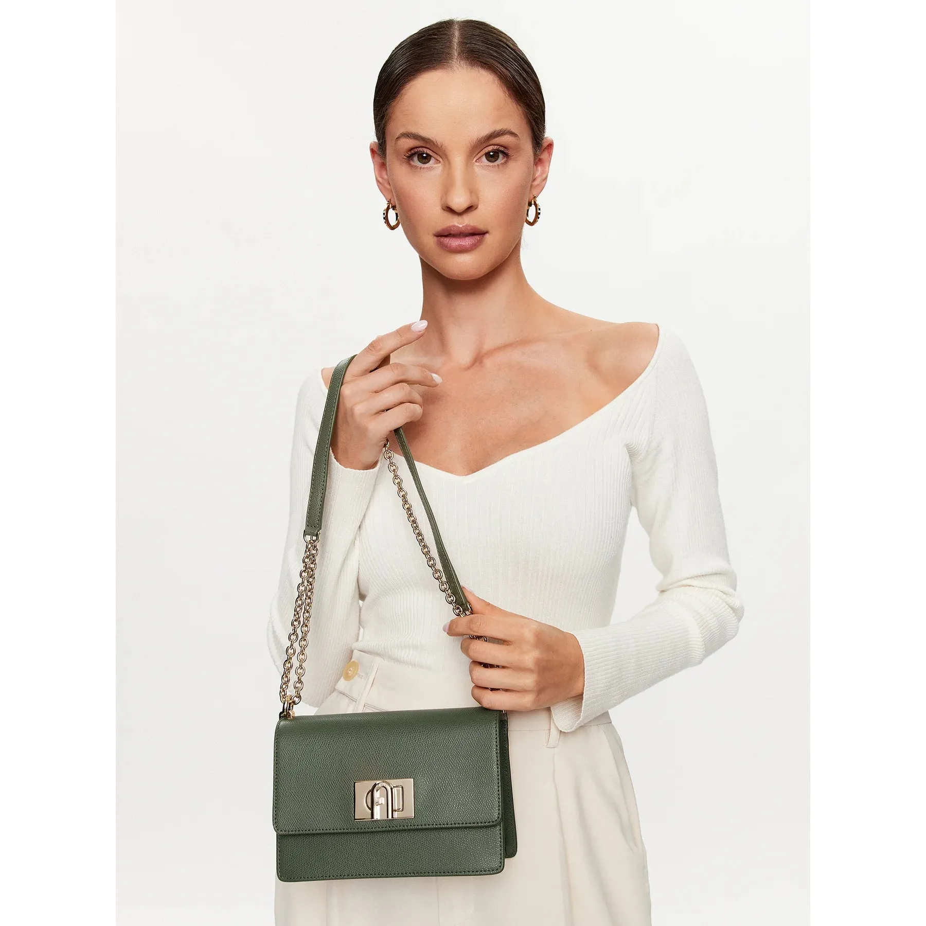 FURLA 1927 MINI CROSSBODY BAG IN GREEN