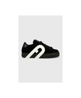 FURLA JOY LACE-UP SNEAKERS IN BLACK