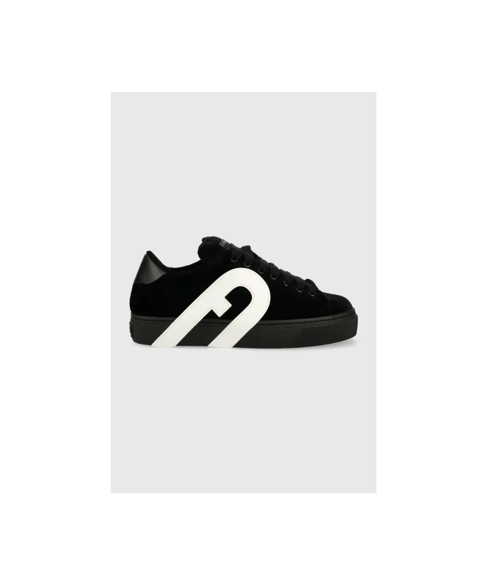 FURLA JOY LACE-UP SNEAKERS IN BLACK