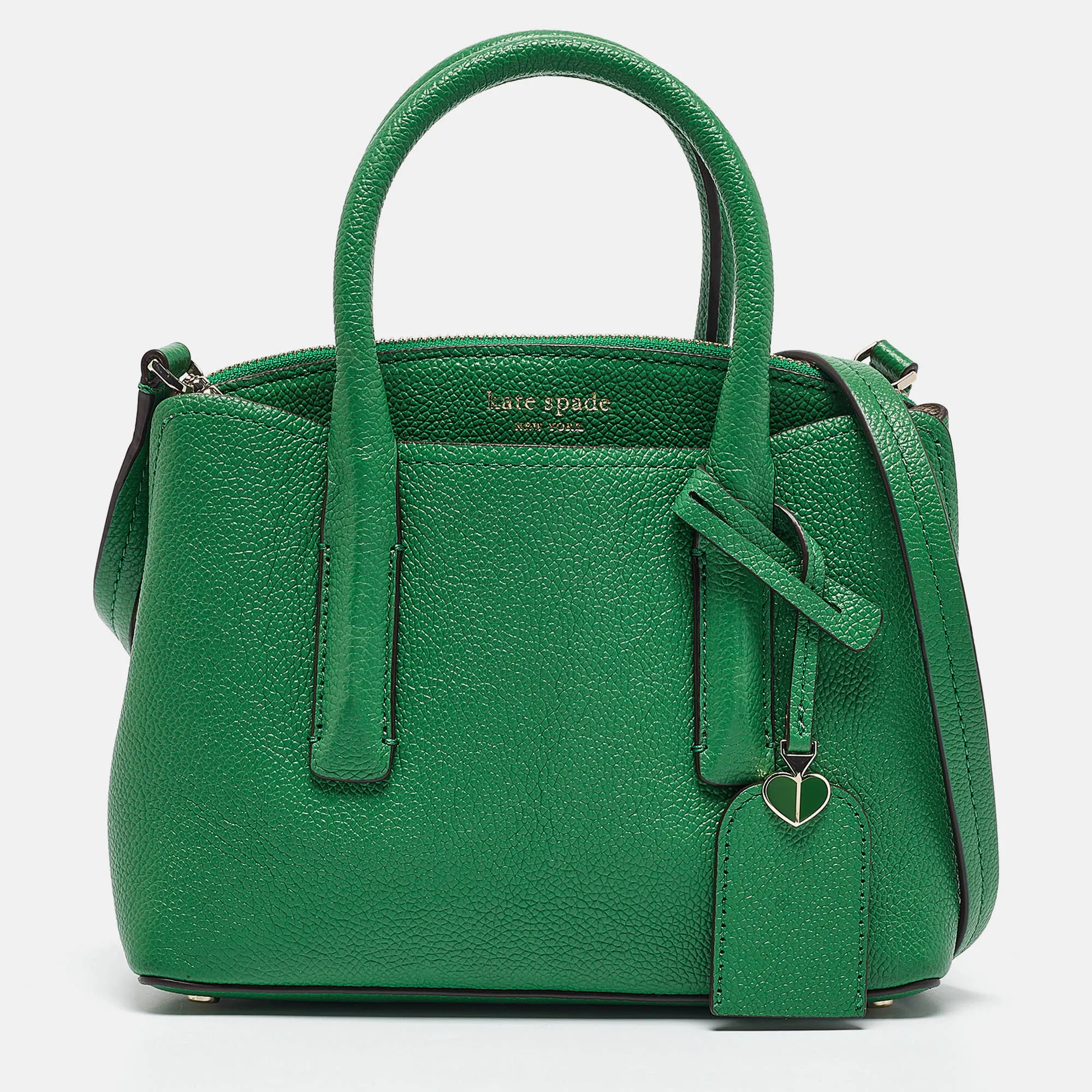 Green Leather Margaux Mini Satchel