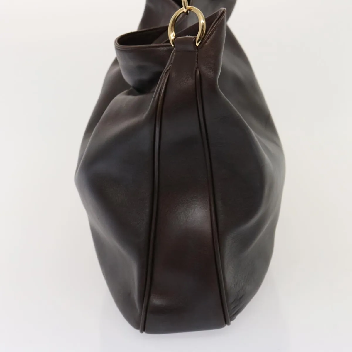 GUCCI Bamboo Shoulder Bag Leather 2way Brown 001 1677 002058 75959