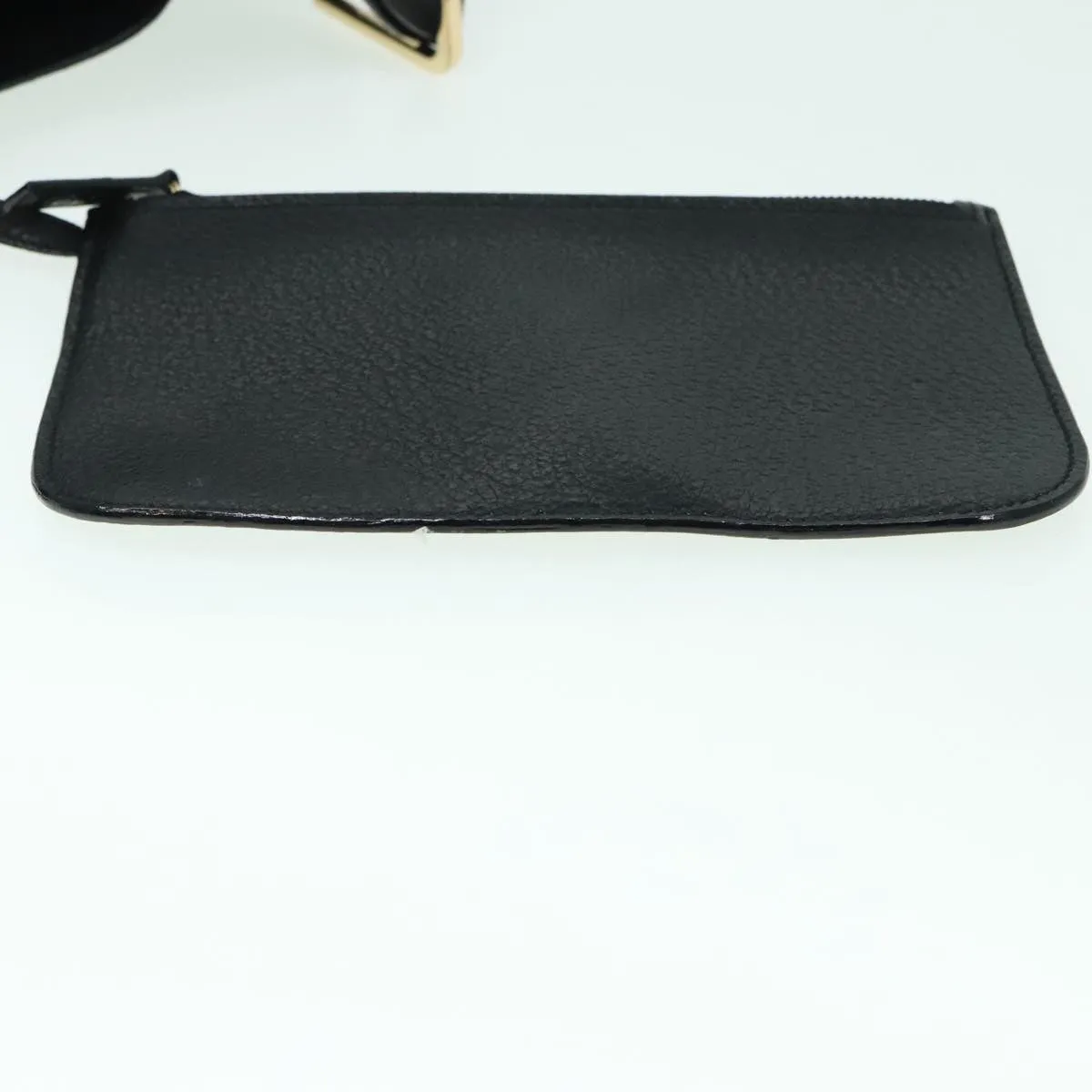 GUCCI Bamboo Shoulder Bag Leather Black Gold 001 1013 1881 ep5939
