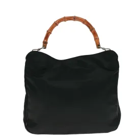 GUCCI Bamboo Shoulder Bag Nylon Black 001 1781 1577 5 ep4616